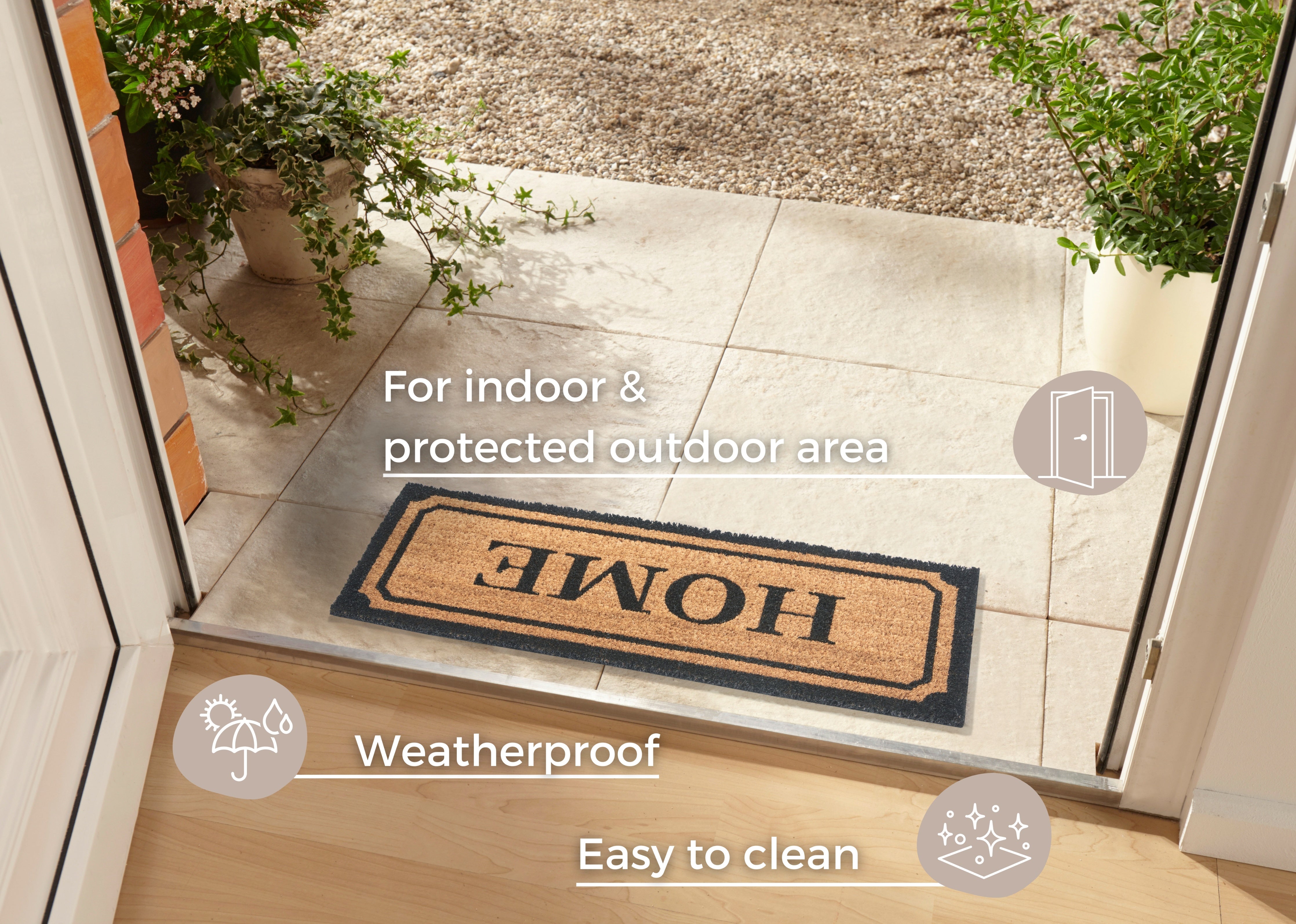 DØRMÅTTE KOKOS - HOME SORT AFLANG