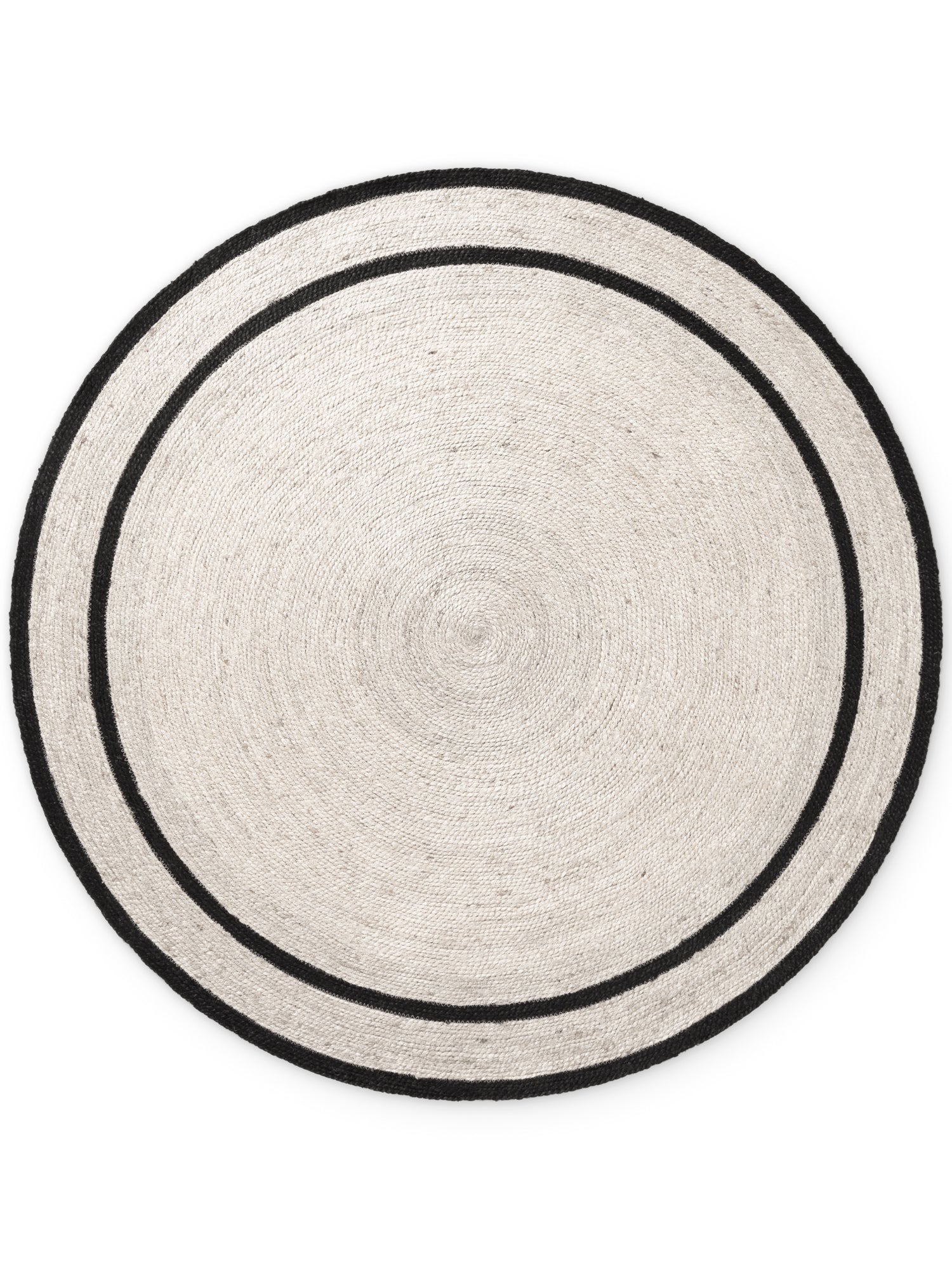 JUTE FLETTET TÆPPE LINA RUNDT, NATUR-ELFENBEN-SORT