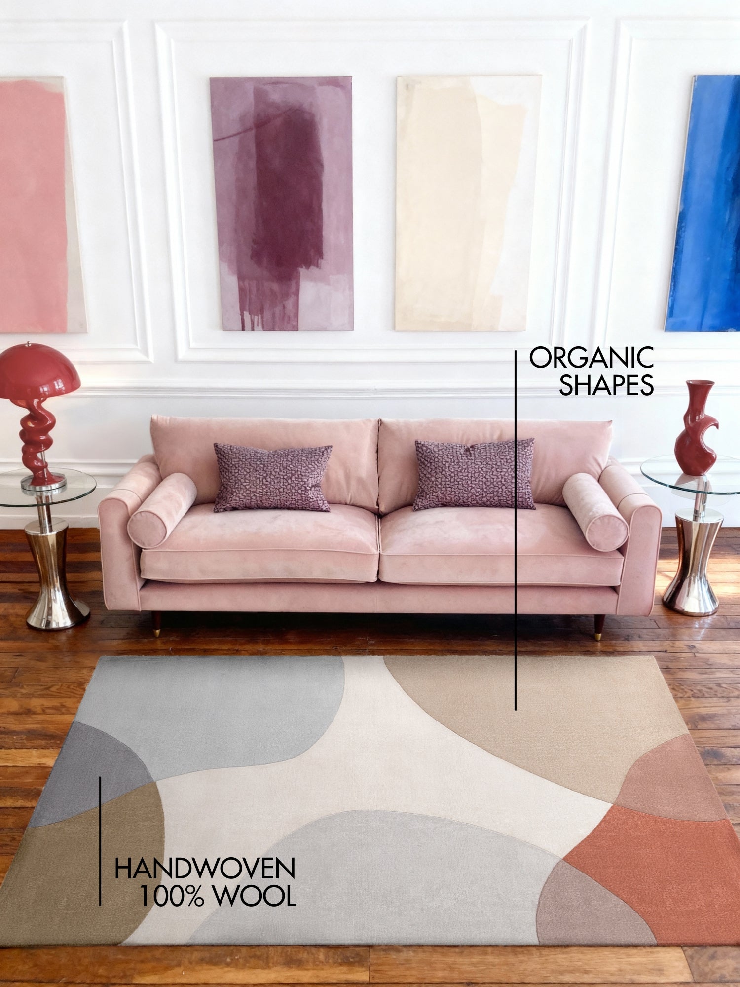 TED BAKER HACKNEY ULDTÆPPE CLARISSA, BLÅ-MULTI