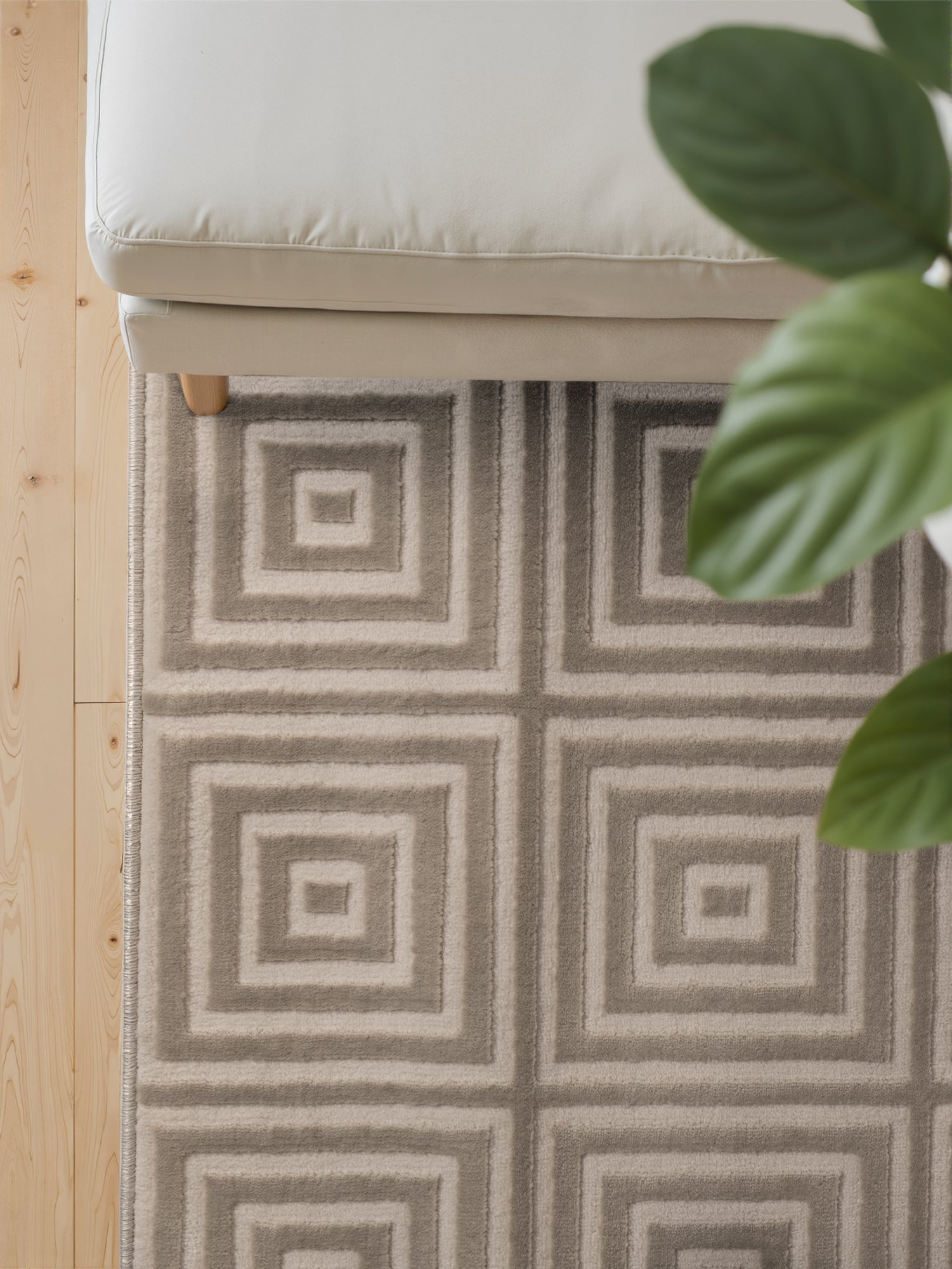 PEARLES MODERNE TÆPPE, HVID-CREME 106184