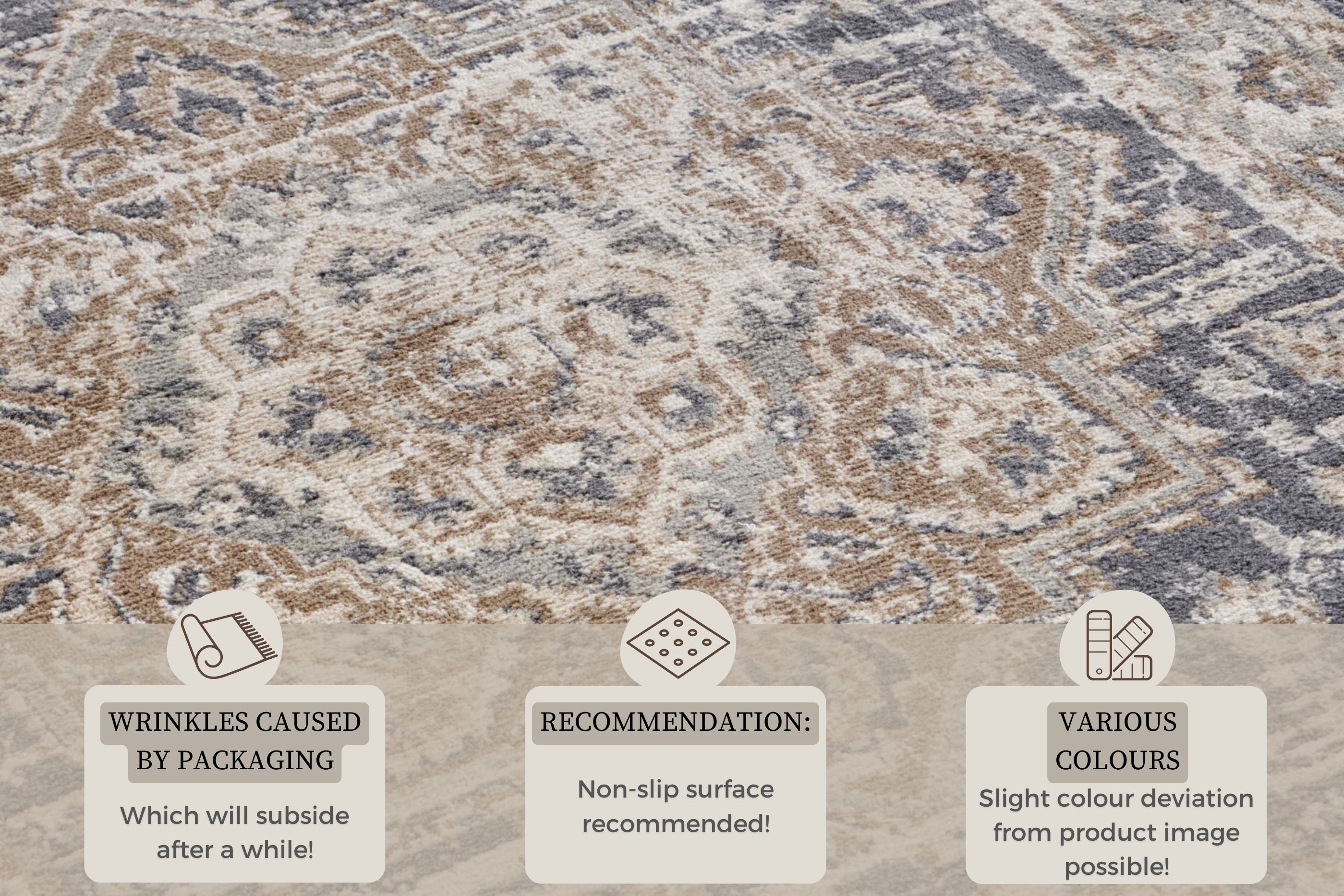 TERRAIN TÆPPE, CREME-BLÅ 105595