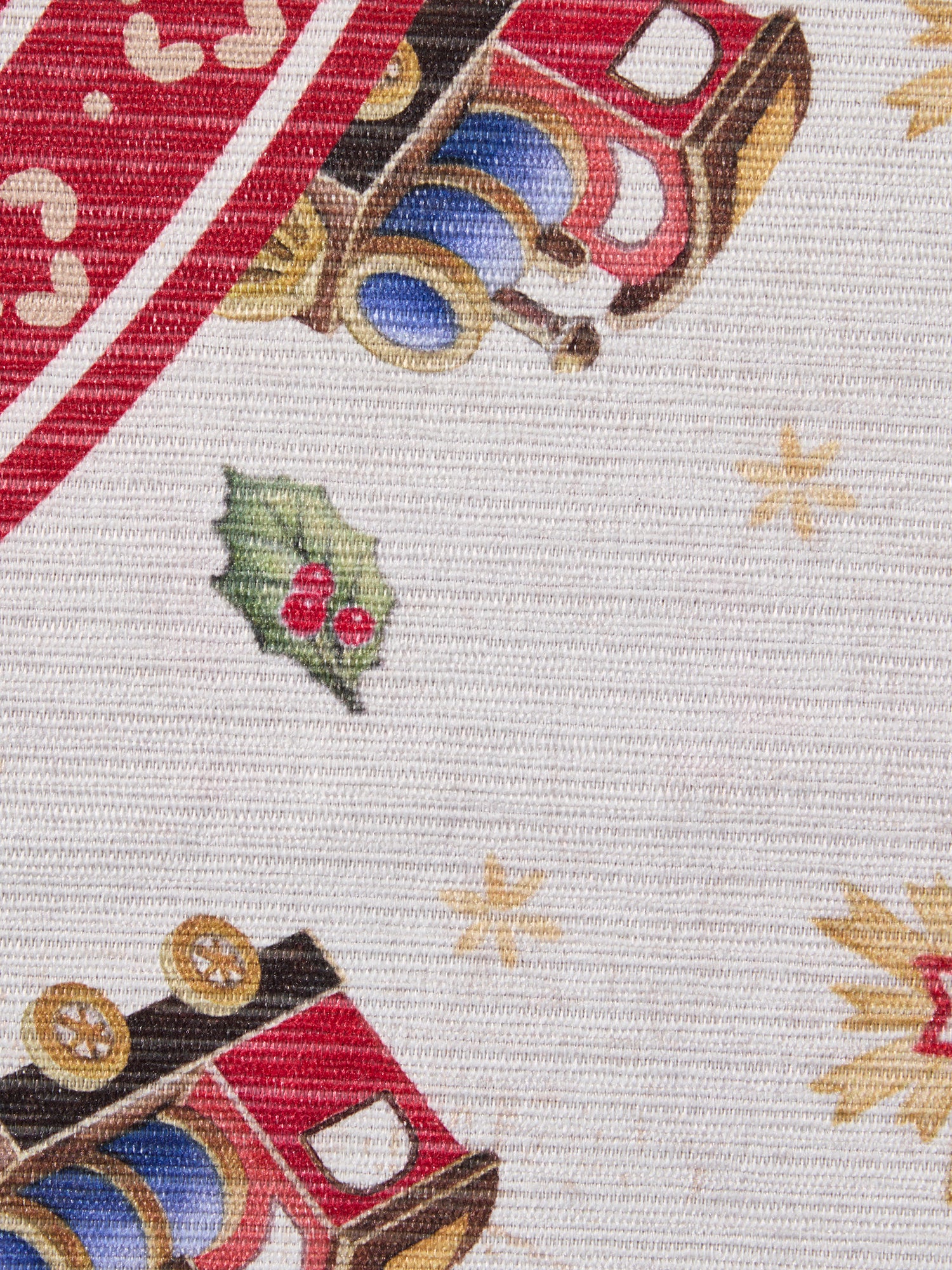 VILLEROY & BOCH TOY'S DELIGHT LIMITED EDITION JULETÆPPE, JULETOG CREME-RØD