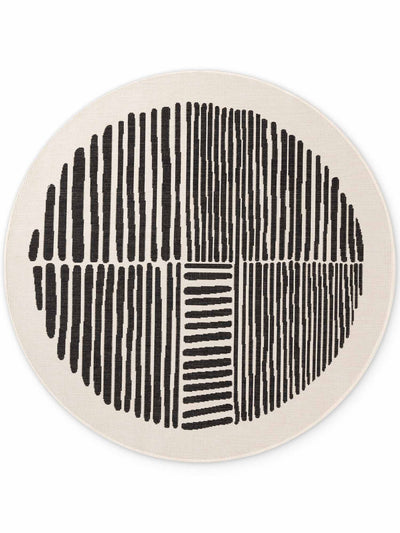 TED BAKER HARINGEY FLADVÆVET TÆPPE, RUG BOUNDS SORT-HVID