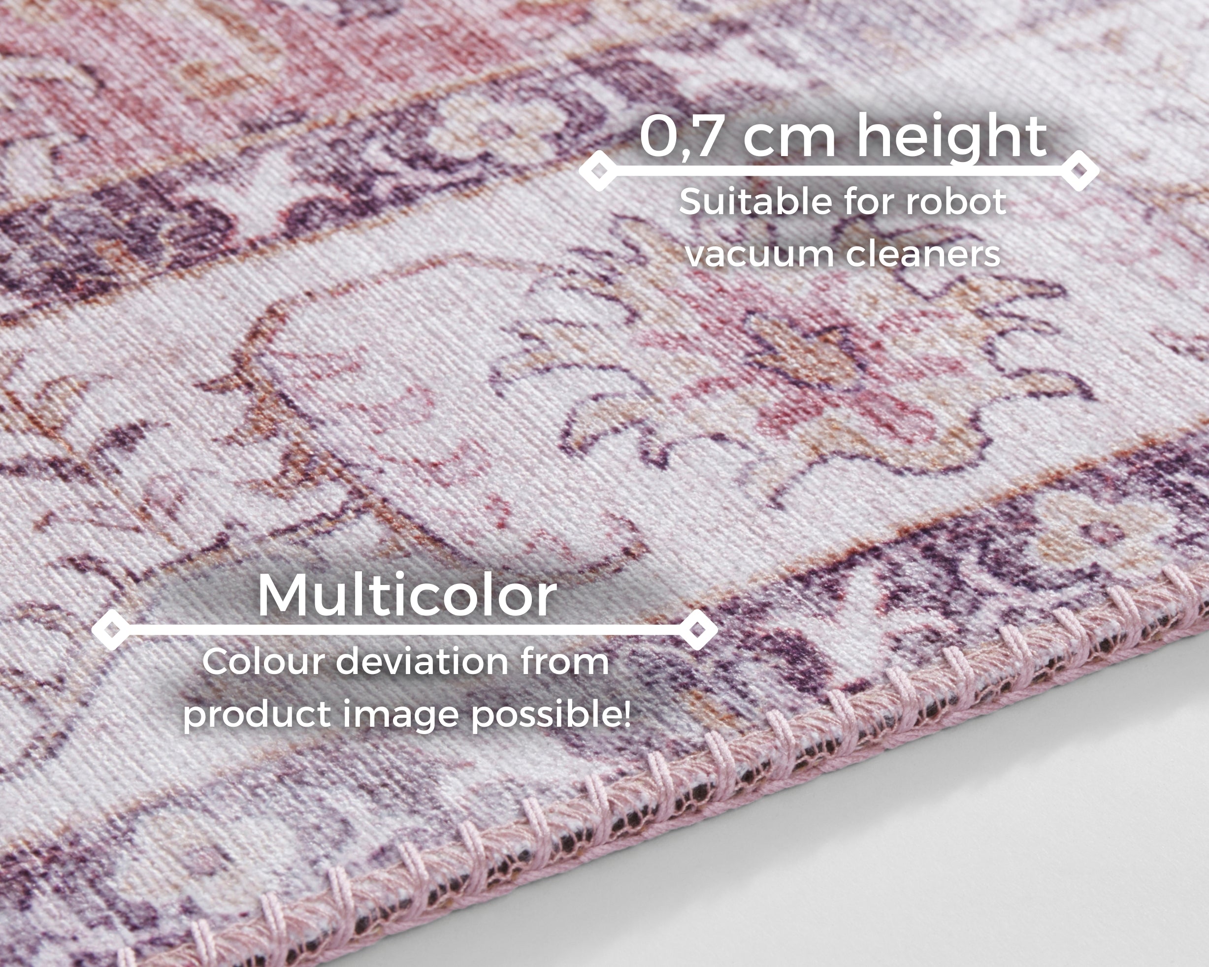 HANSE HOME ASMAR TÆPPE, RASPBERRY-RØD 104007