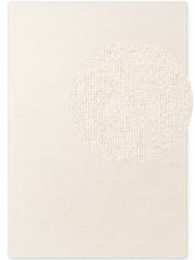 ELLE DECORATION PURISTIC FINE BOUCLE ULDTÆPPE, KNOTS NATURLIG HVID