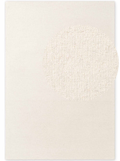 ELLE DECORATION PURISTIC FINE BOUCLE ULDTÆPPE, KNOTS NATURLIG HVID