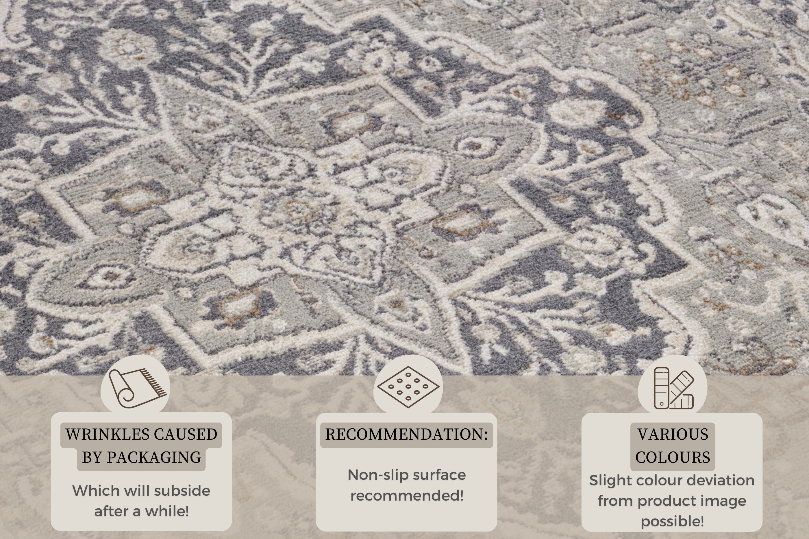 TERRAIN TÆPPE, GRÅ-CREME 105604