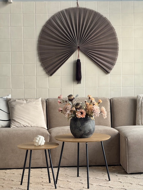 SENSU, HÅNDLAVET BAMBUS VÆGVIFTE - NATUR-BRUN