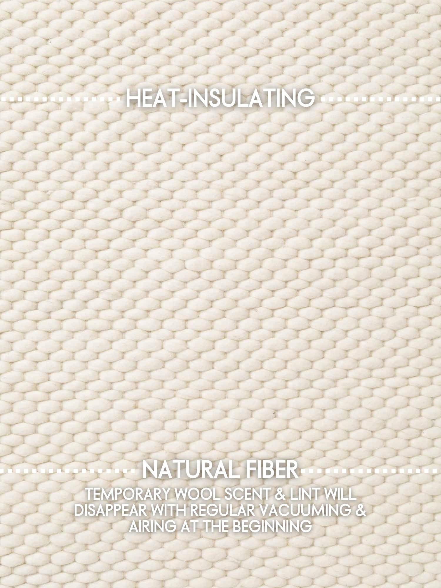 ELLE DECORATION LYON ULDTÆPPE, BEANS NATURLIG CREME