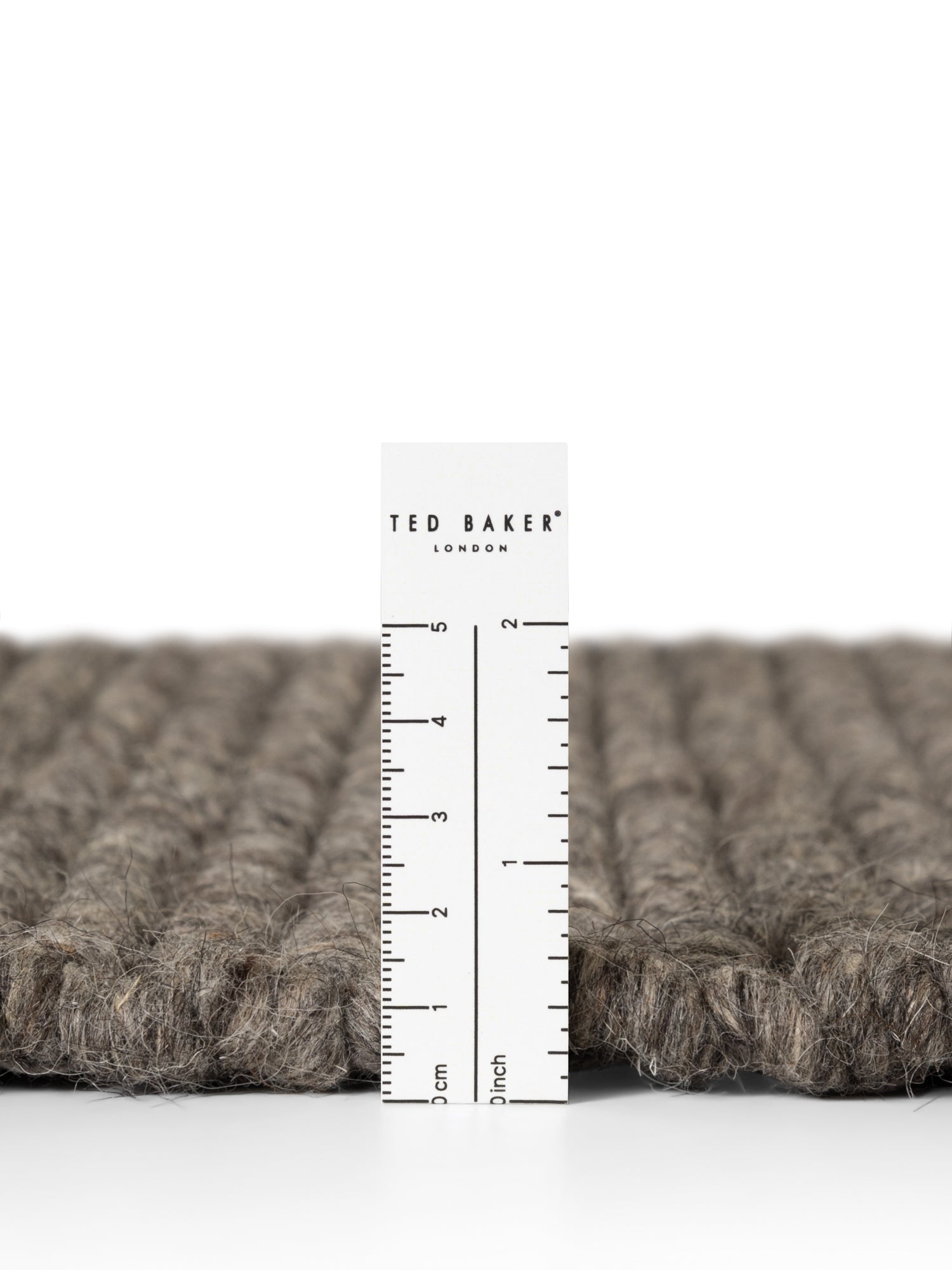 TED BAKER CAMDEN ULDTÆPPE PARKER, NATURLIG BRUN-GRÅ