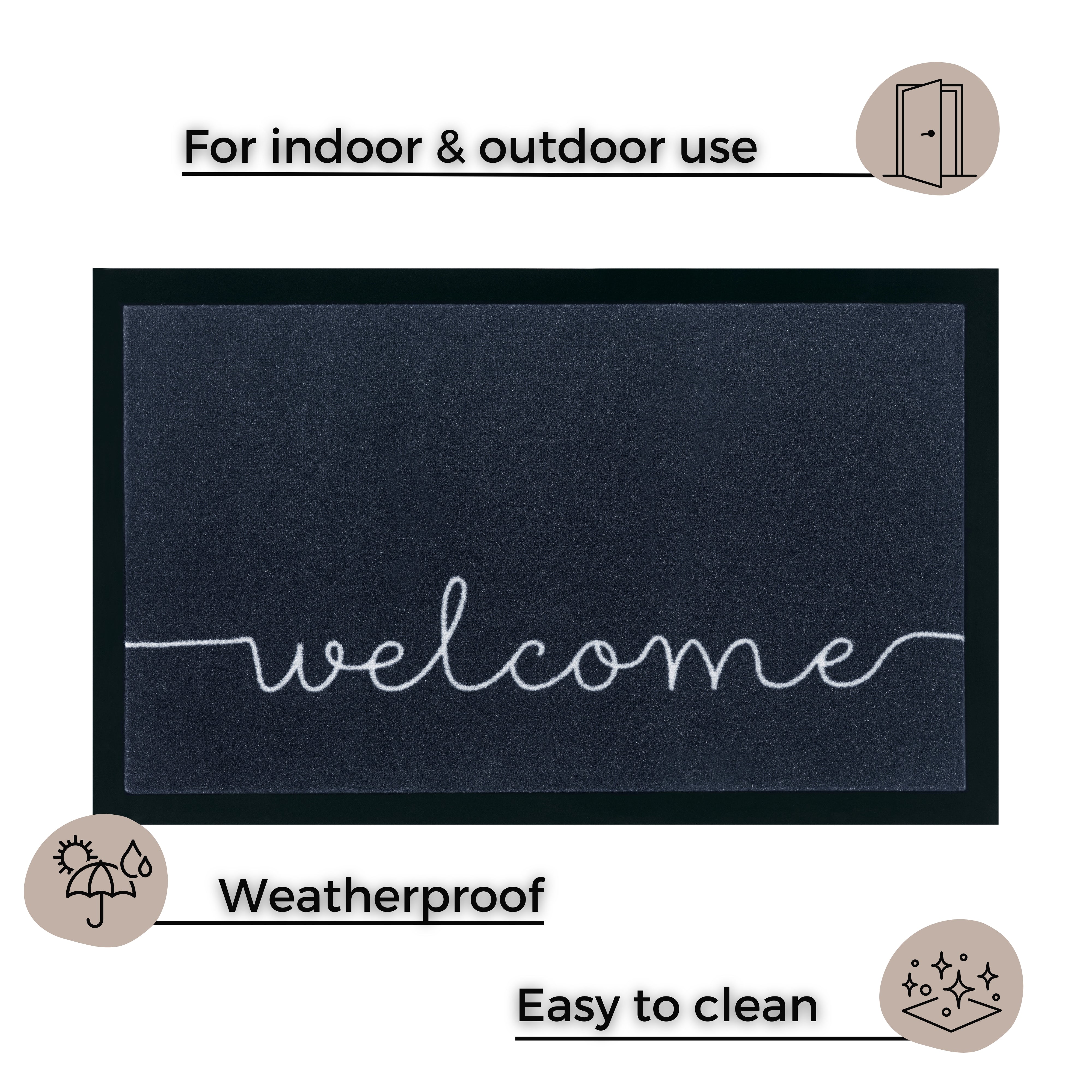 PRINTY MÅTTE, ANTRACIT-CREME 104512