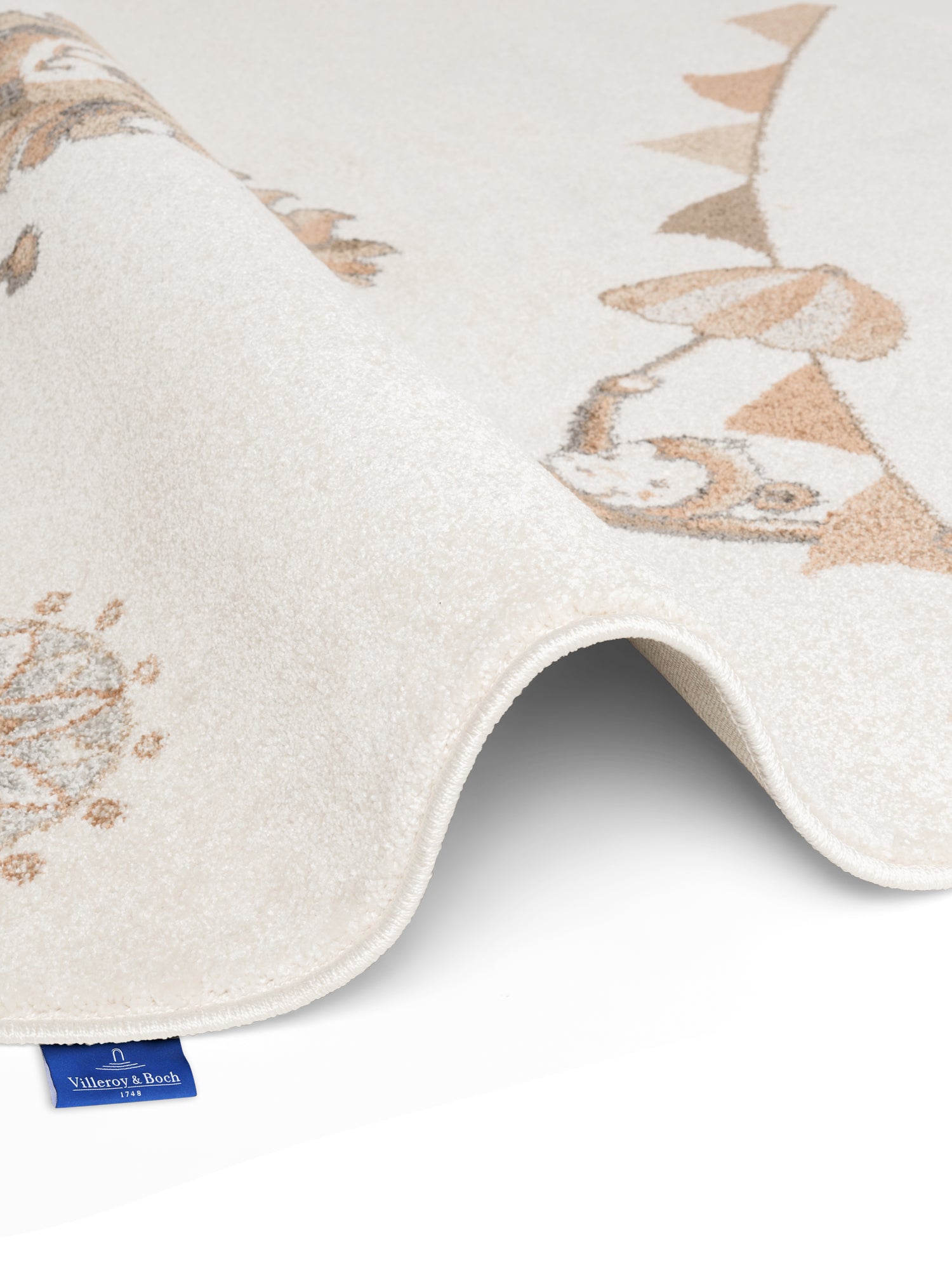 VILLEROY & BOCH BOHO KIDS BØRNETÆPPE RUDNT - LØVE SOMMERFEST, CREME MULTI 106307