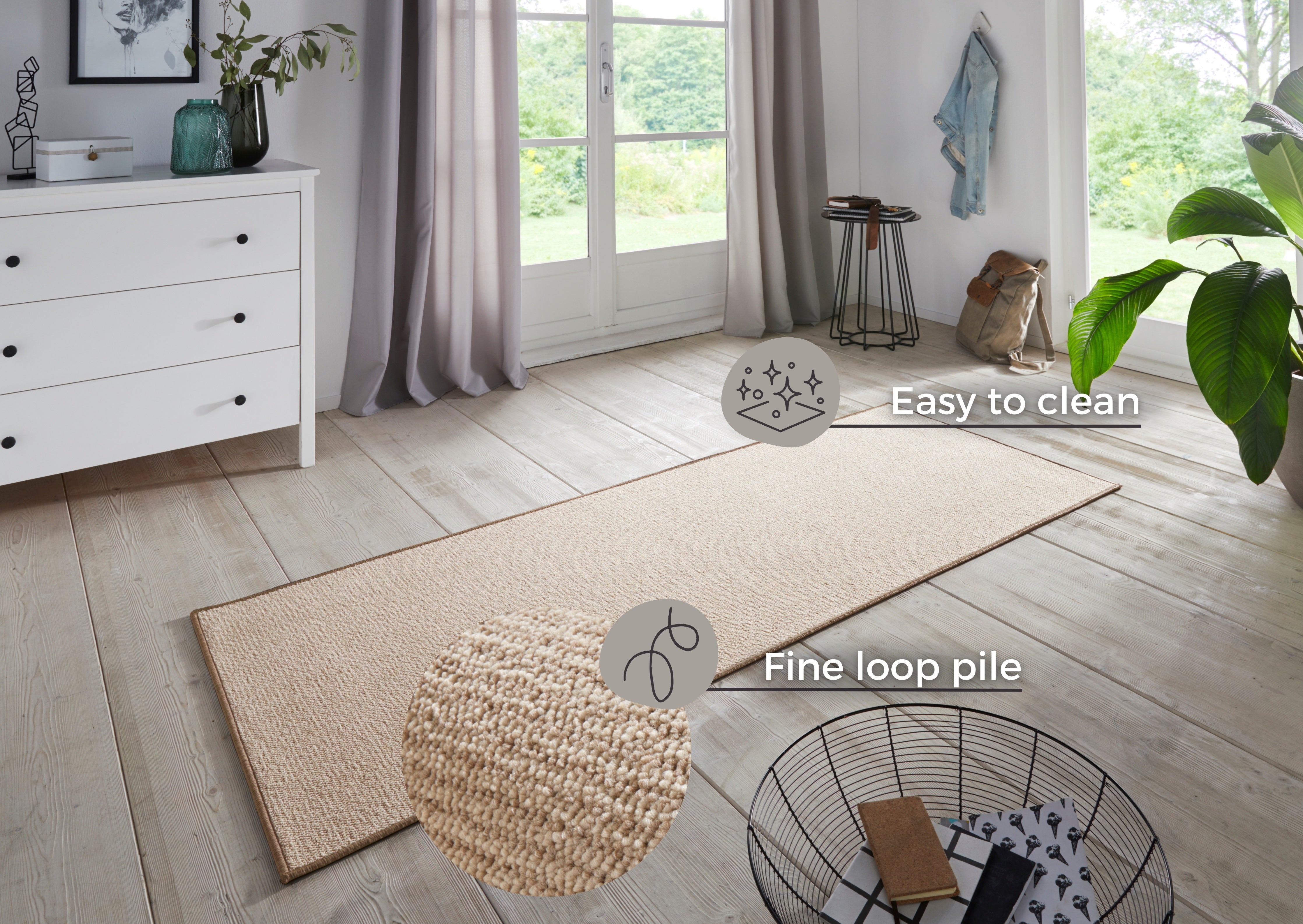 HANSE HOME BOUCLÉ TÆPPELØBER, BEIGE 104434