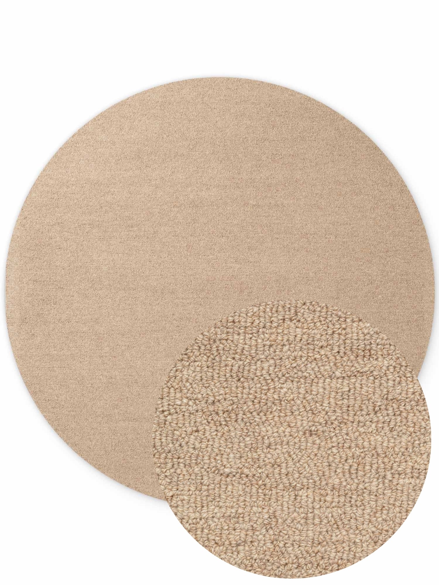 ELLE DECORATION PURISTIC FINE BOUCLE ULDTÆPPE, KNOTS NATURLIG BEIGE
