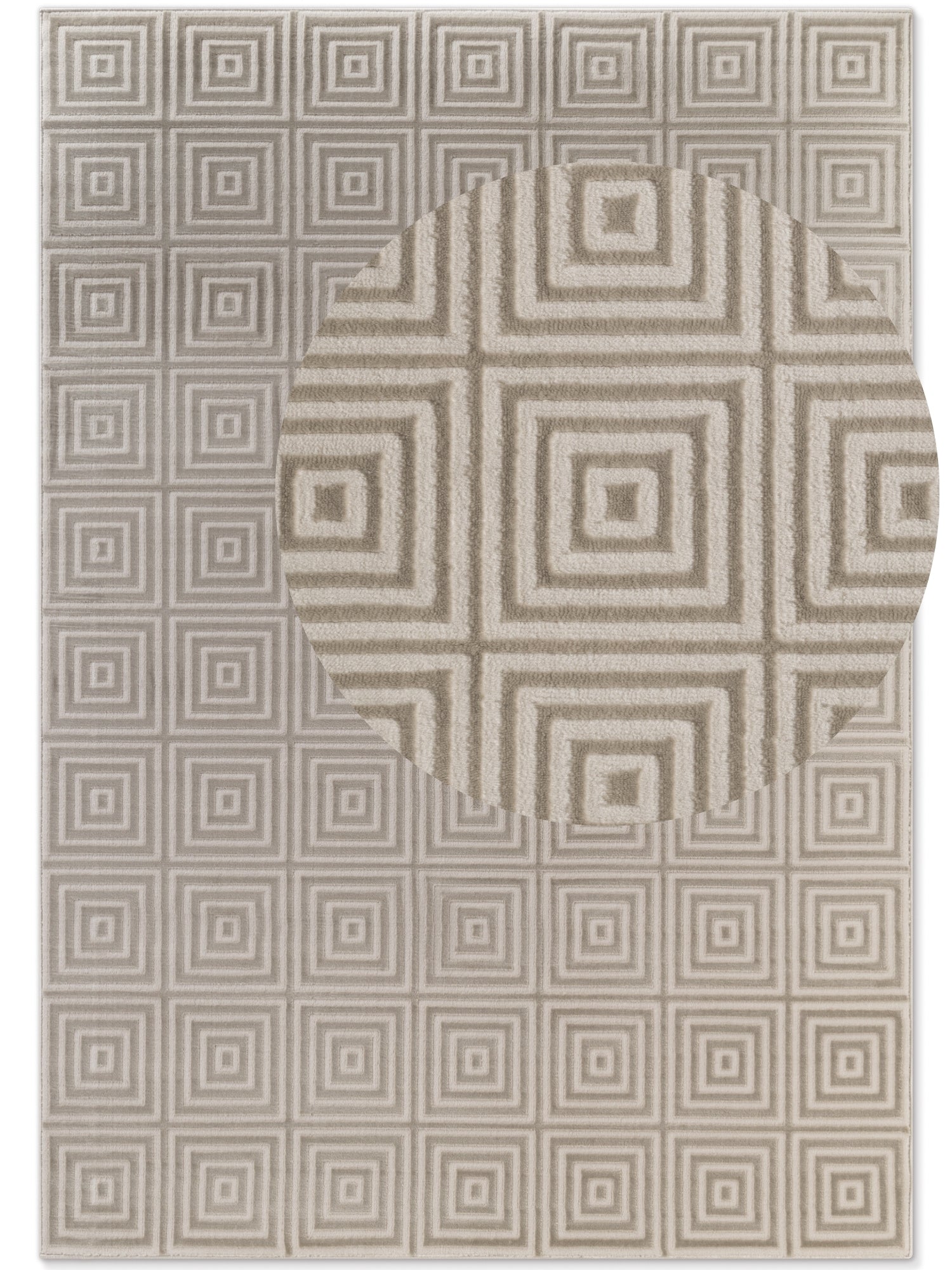 PEARLES MODERNE TÆPPE, HVID-CREME 106184