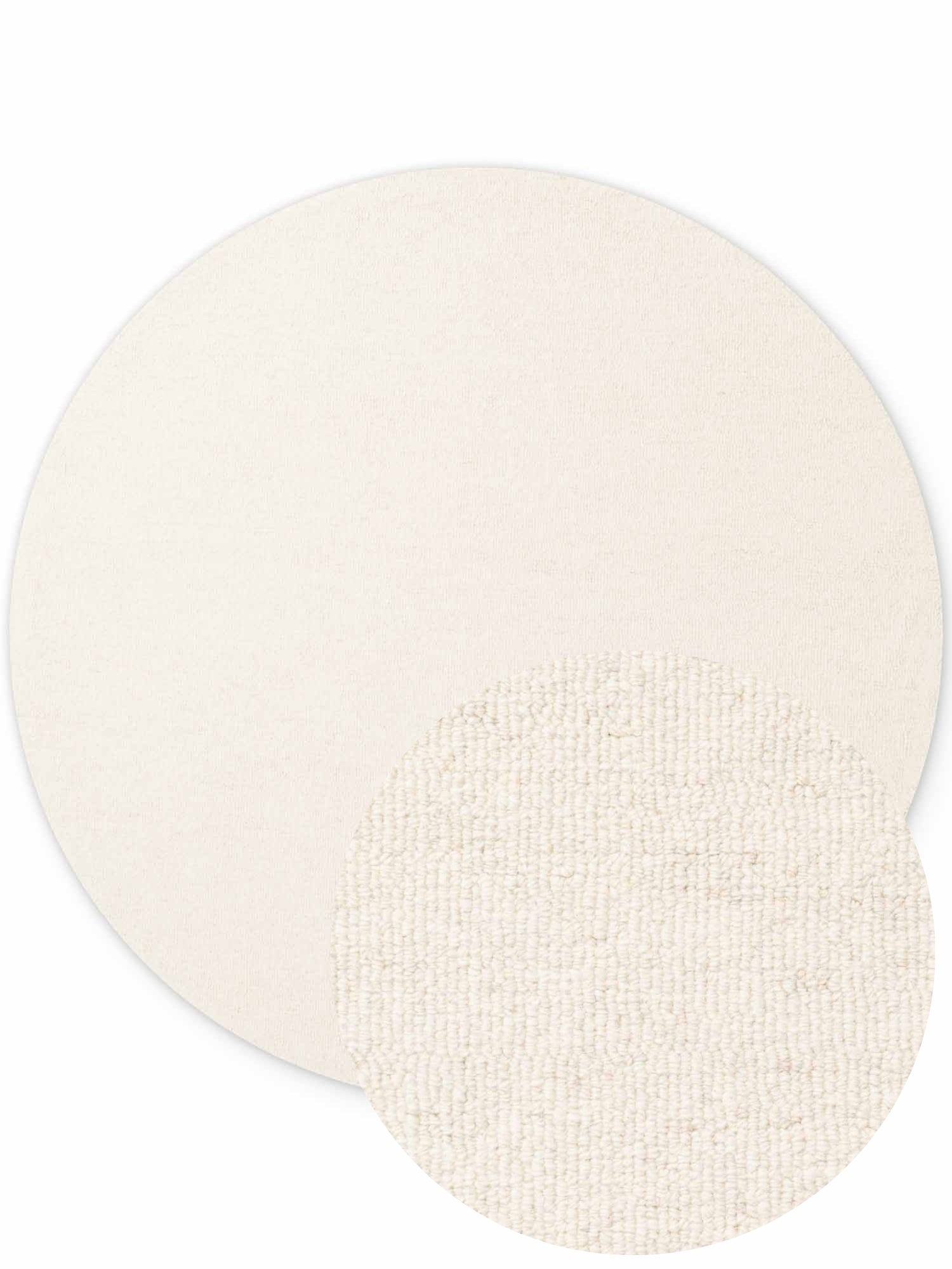 ELLE DECORATION PURISTIC FINE BOUCLE ULDTÆPPE, KNOTS NATURLIG HVID