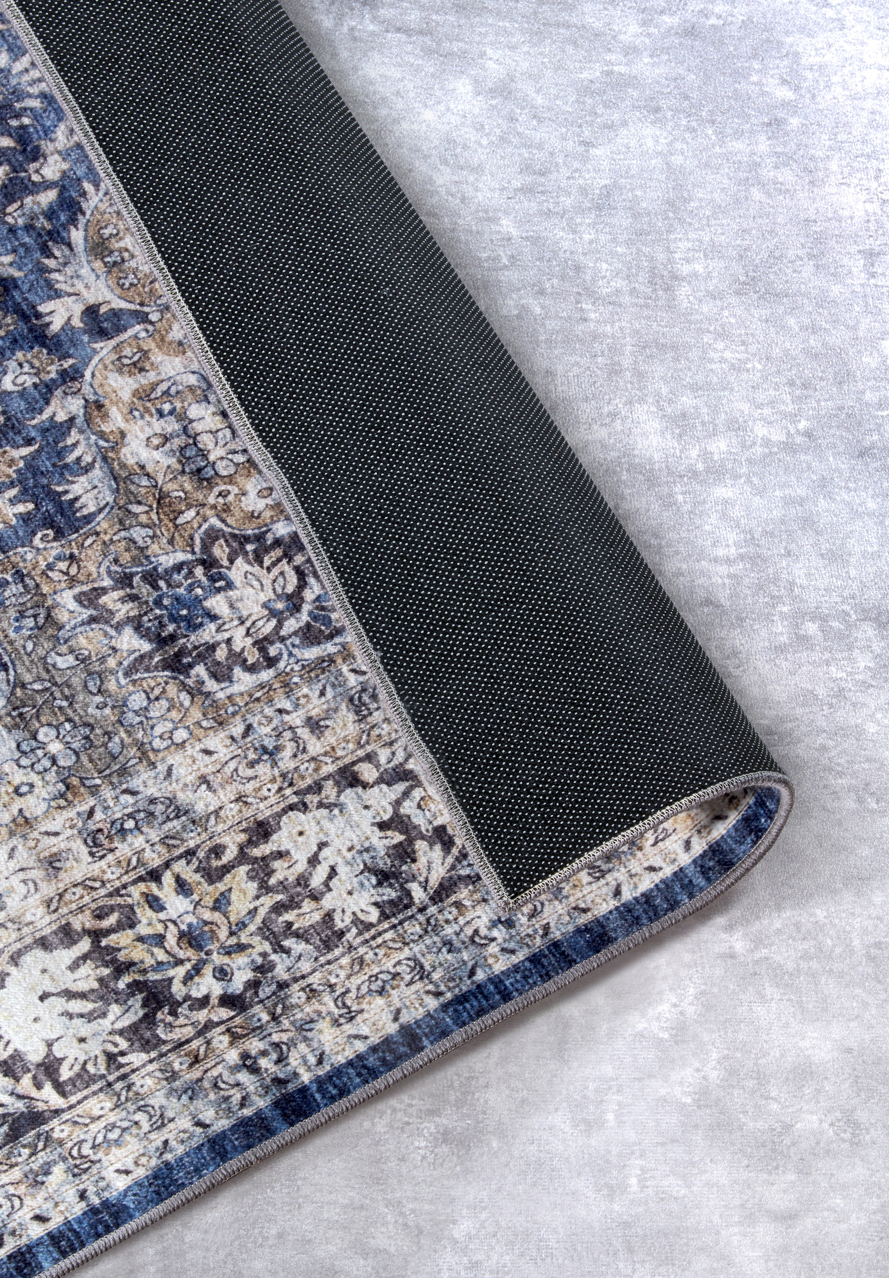 HANSE HOME ASYA TÆPPE MØRKEBLÅ CREME - 106039