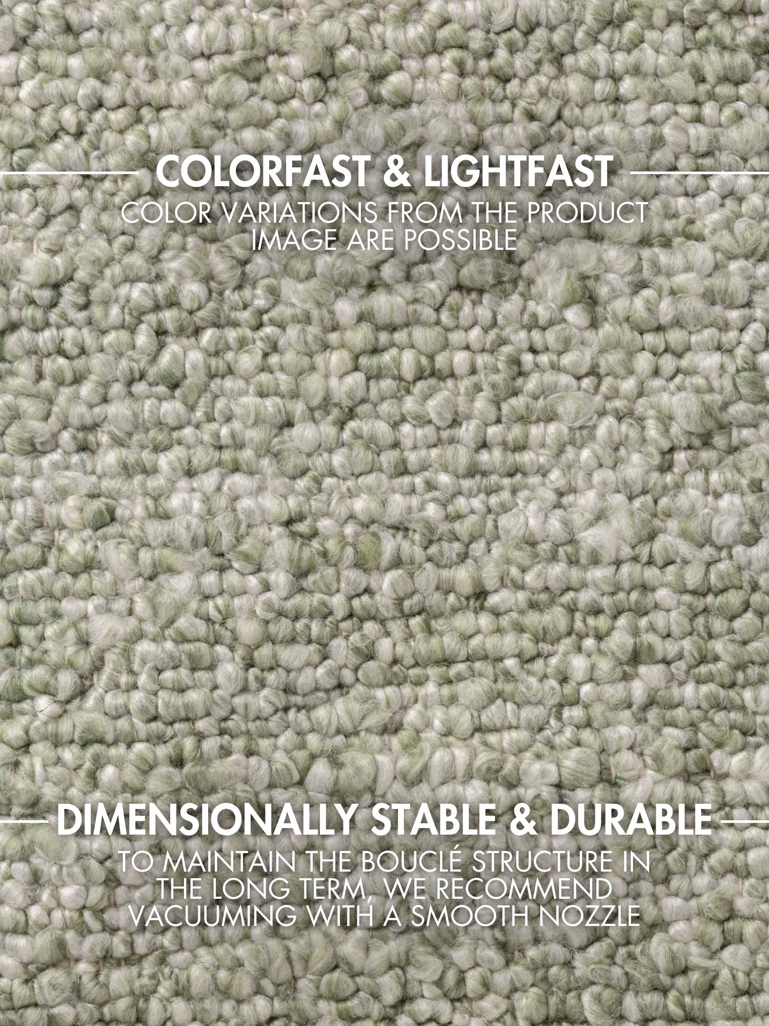 TED BAKER NOTTING HILL SOFT BOUCLE KORTLUVET TÆPPE, PORTOBELLO LYSEGRØN