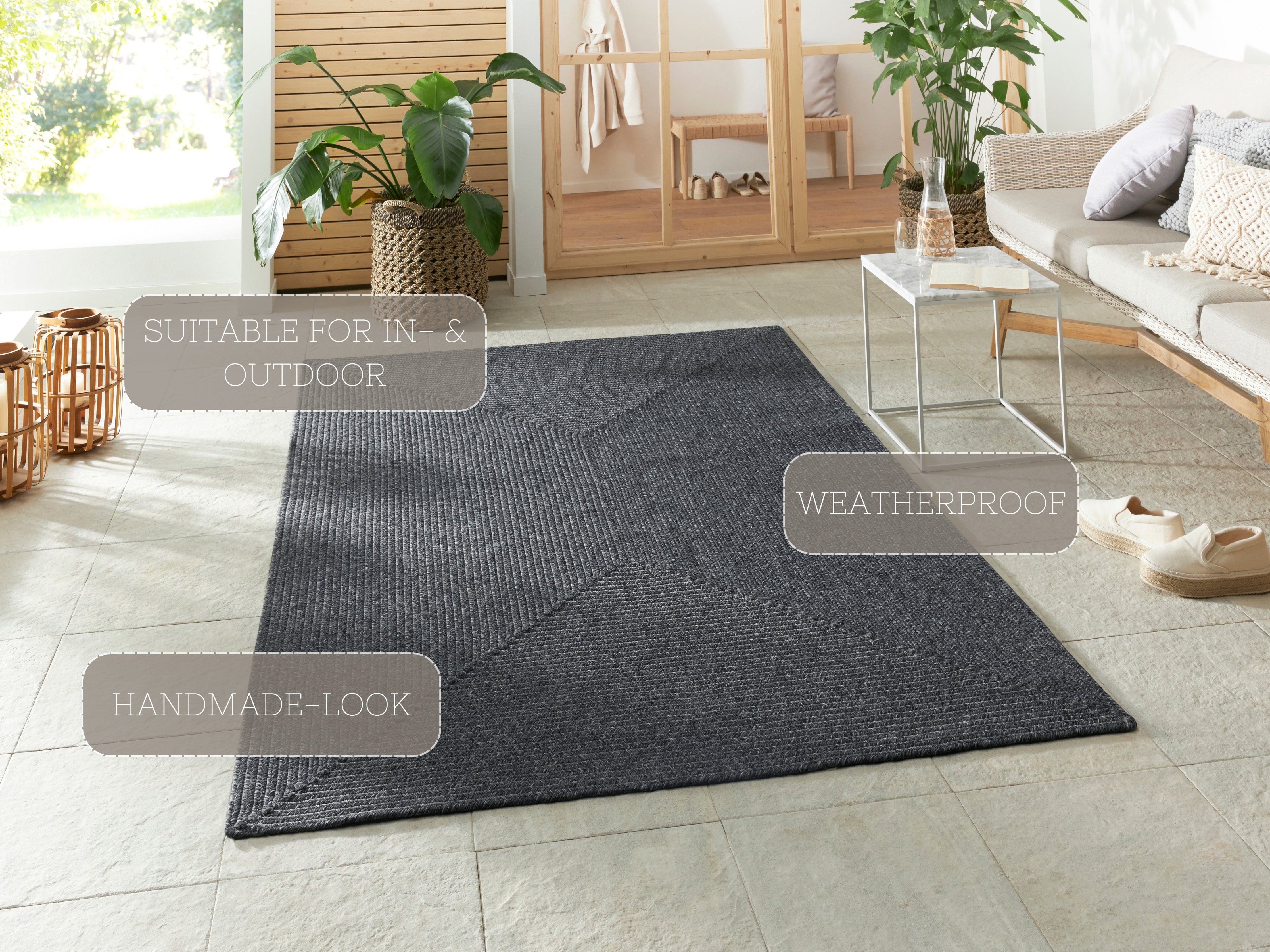 HANSE HOME BRAIDED TÆPPE, MØRKEGRÅ 105550