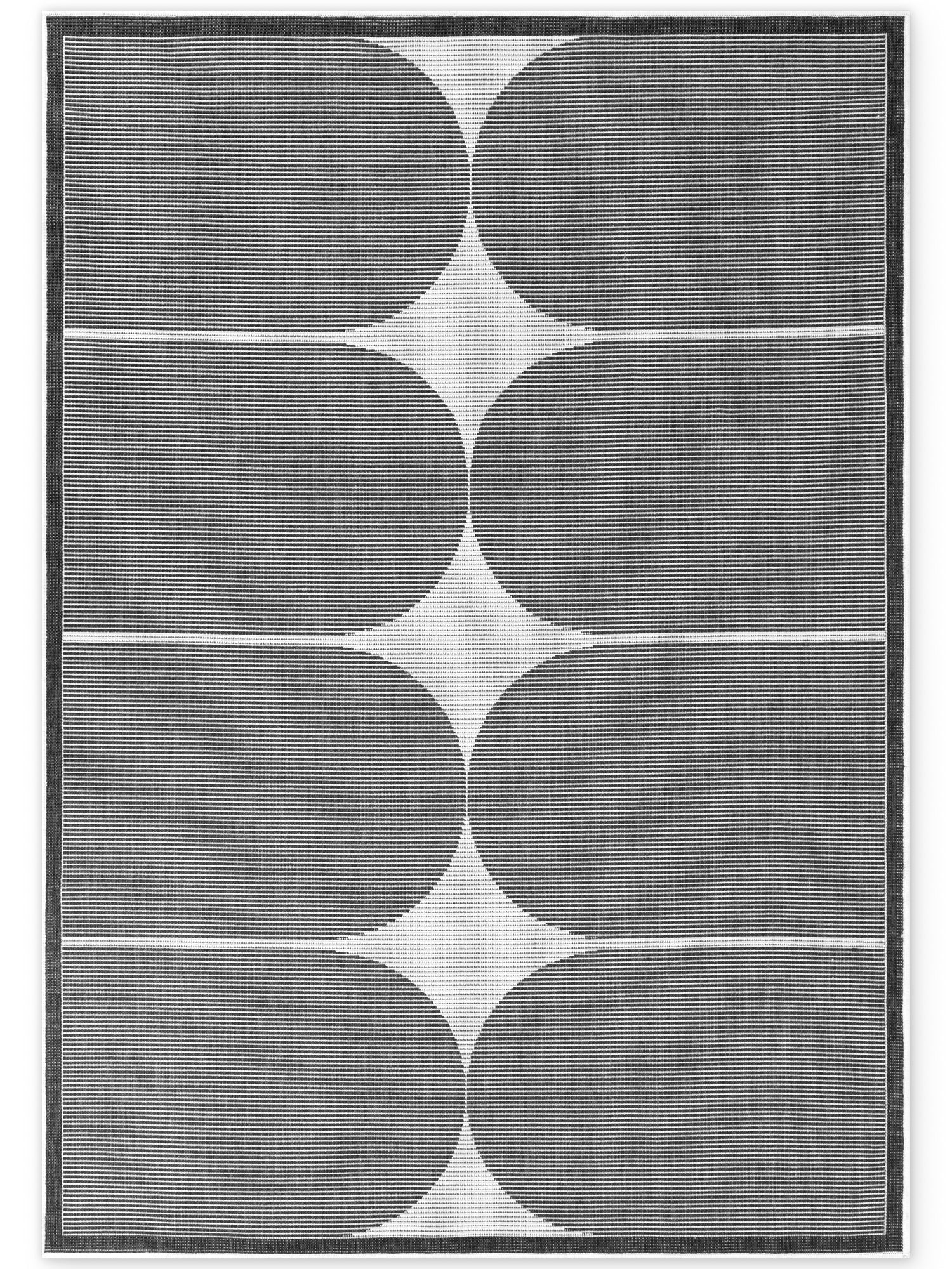 HANSE HOME DUORO - VENDBART UDENDØRS TÆPPE, SORT-HVID 106244