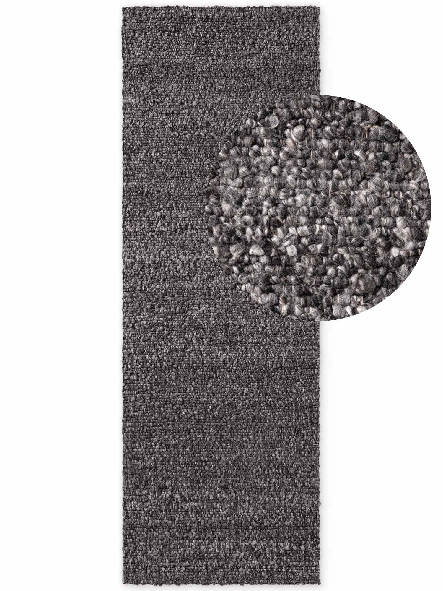 TED BAKER NOTTING HILL SOFT BOUCLE KORTLUVET TÆPPE, PORTOBELLO MØRKEGRÅ