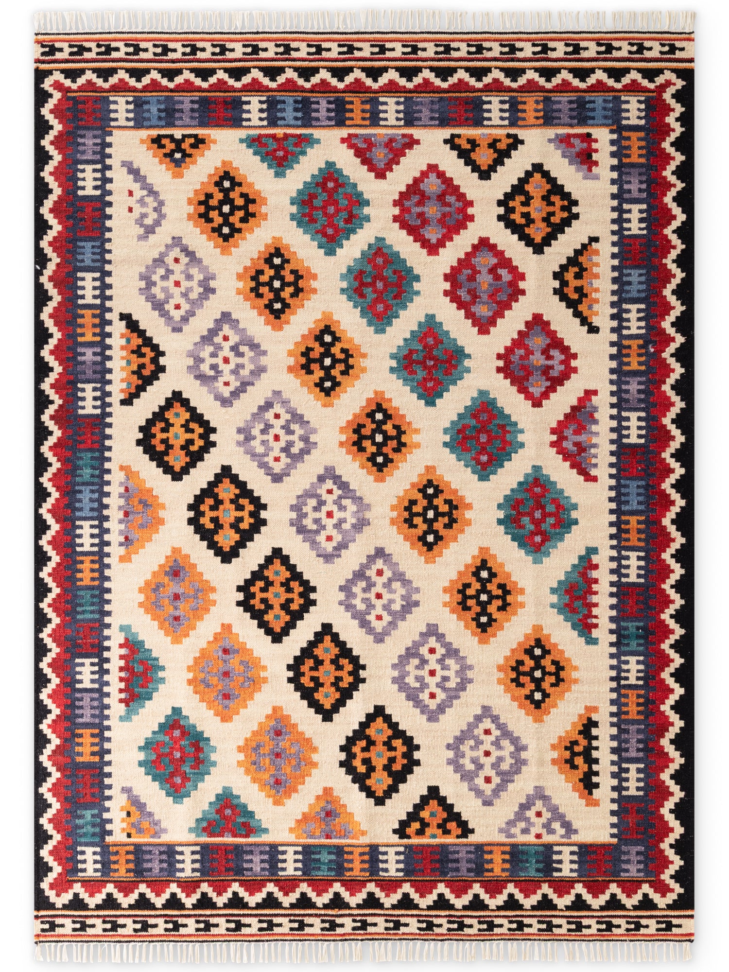 HANSE HOME KAMAL - AFGHANSK KELIM TÆPPE, 106240 CREME-MULTI