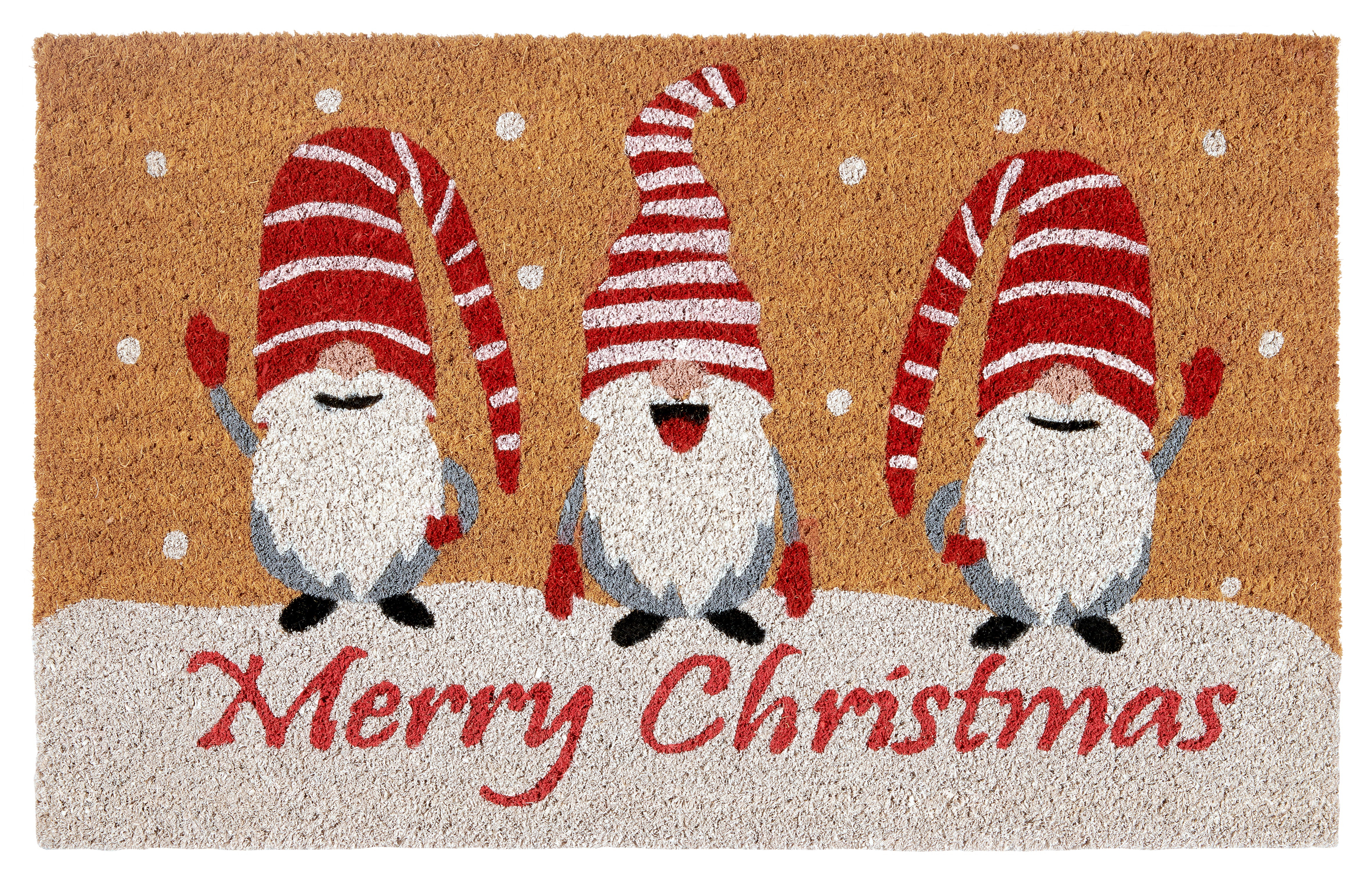 DØRMÅTTE KOKOS - GLADE JULENISSER/MERRY CHRISTMAS 106201