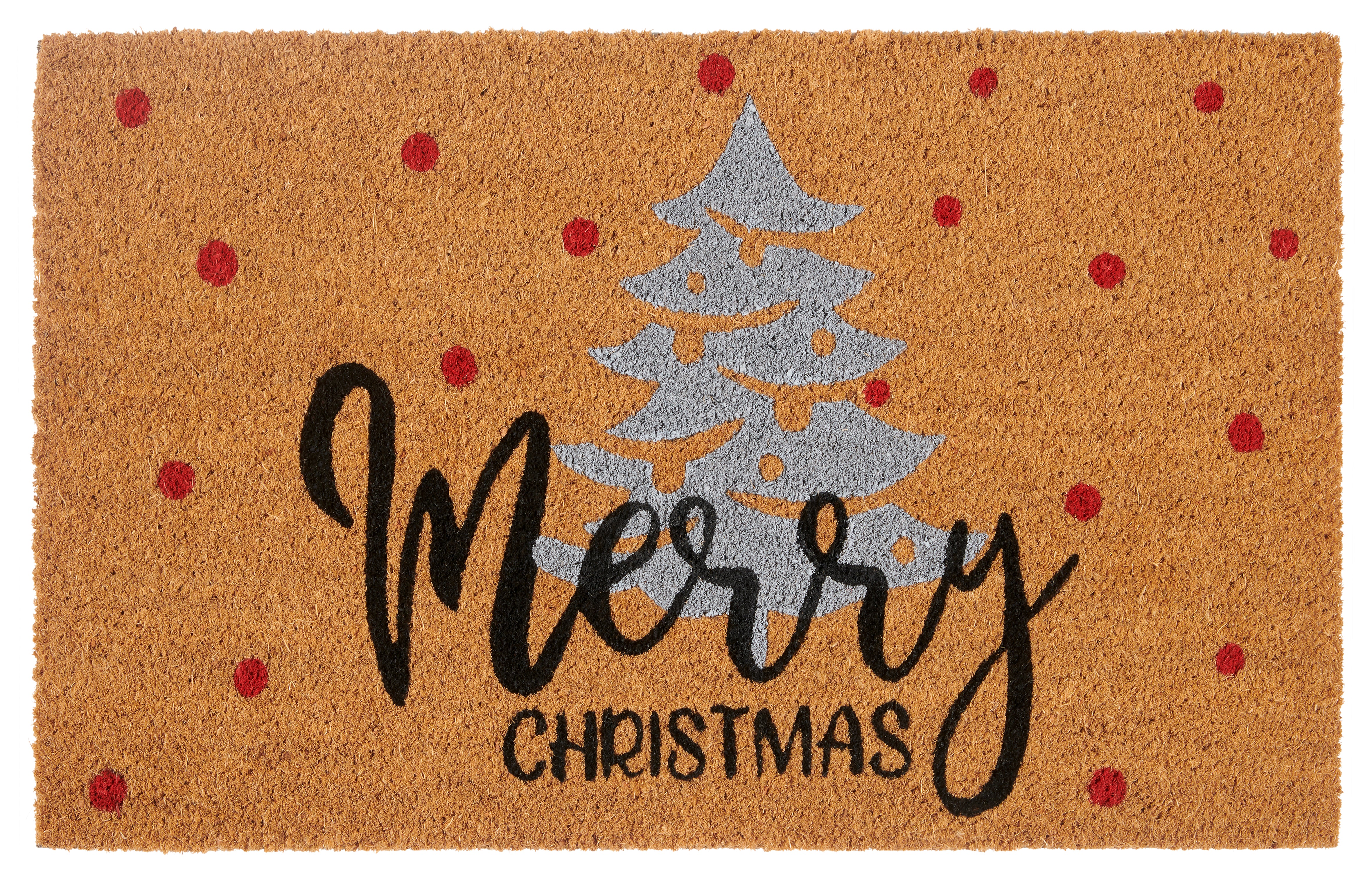 DØRMÅTTE KOKOS -  MERRY CHRISTMAS DOTS 106198