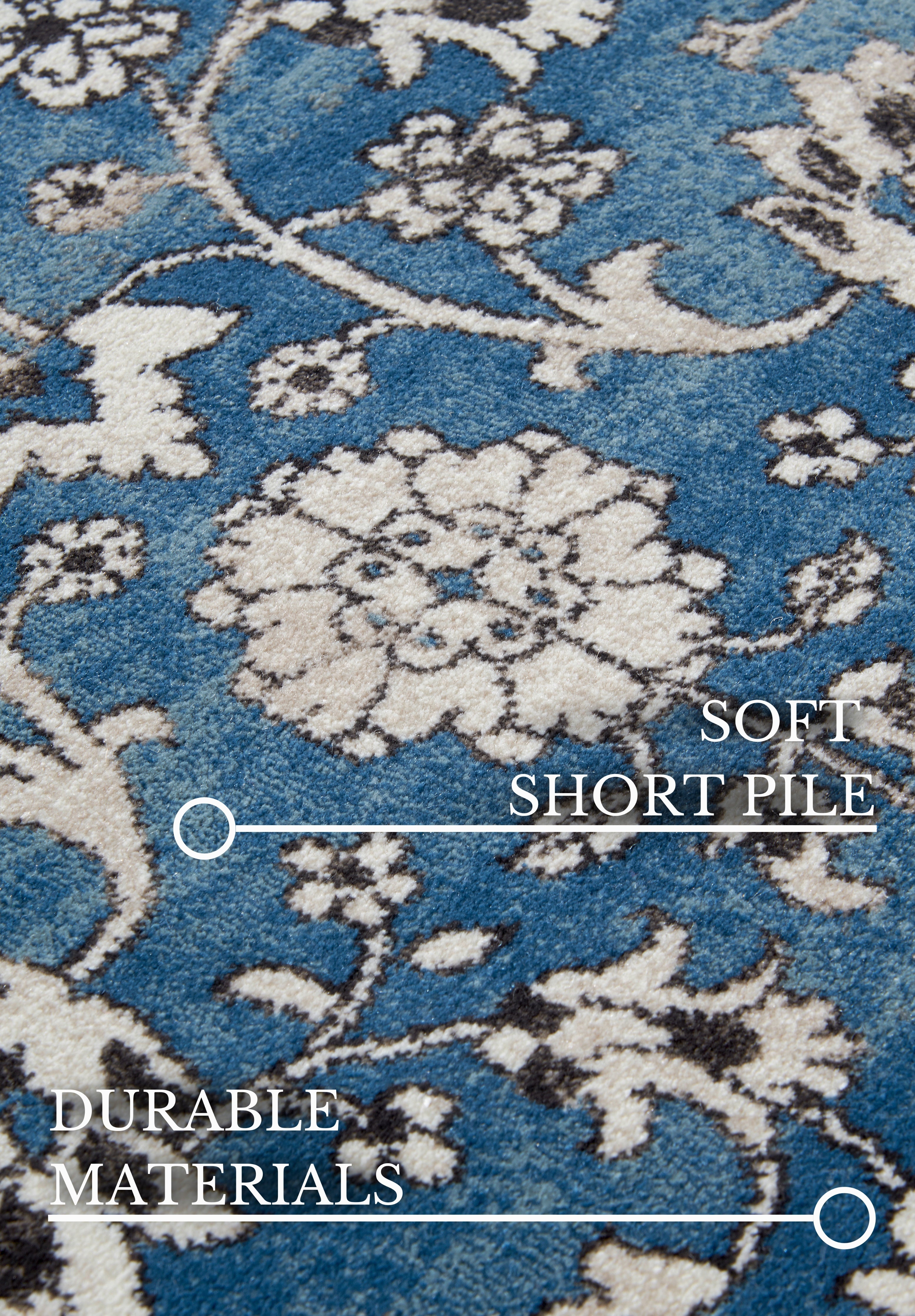 VILLEROY & BOCH 106119 ORIENTALSK TÆPPE, ERNEST BLÅ-CREME