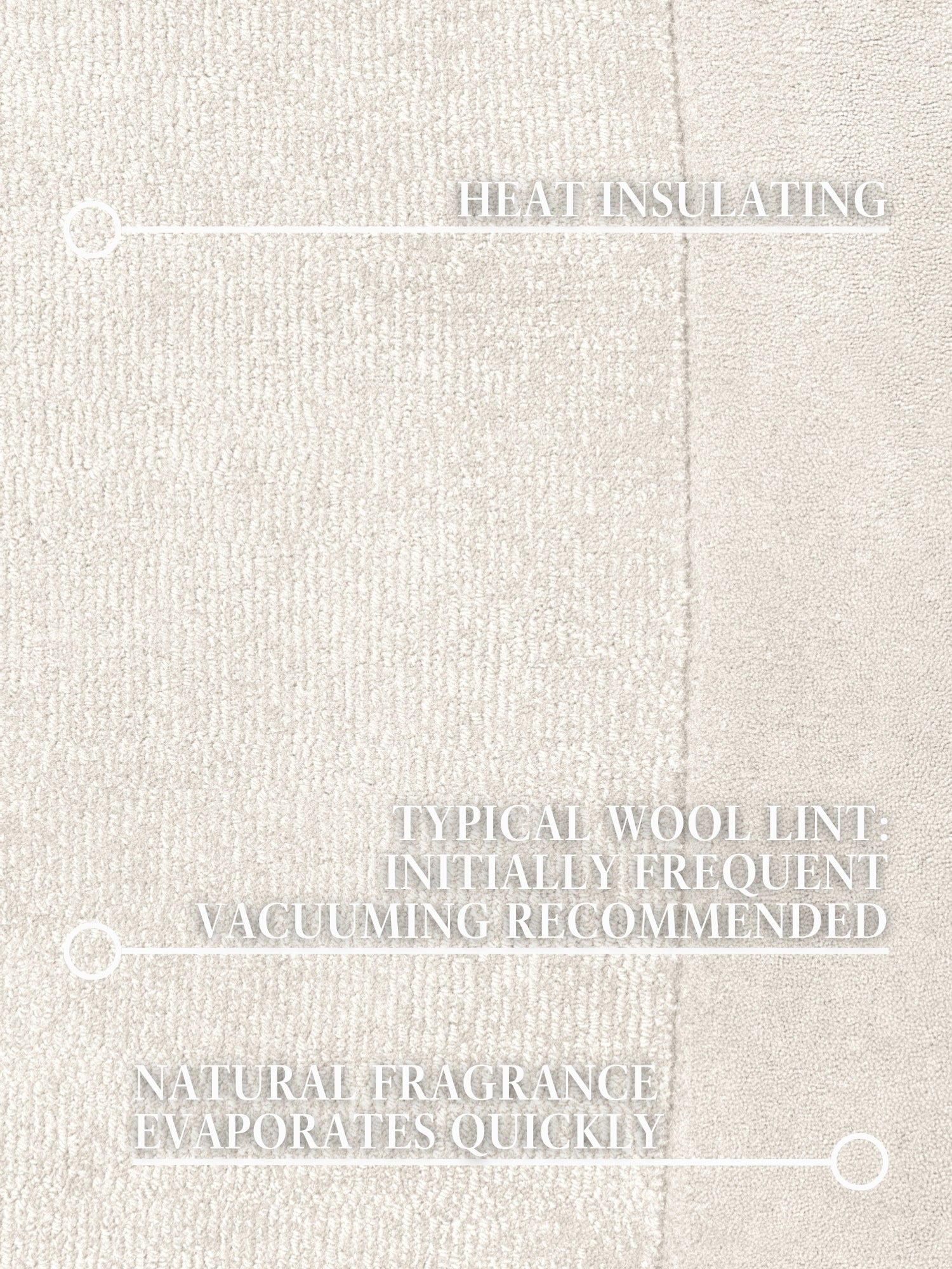 VILLEROY & BOCH 1812 ULDTÆPPE - ORGANISK RUND KARI, NATURLIG-CREME