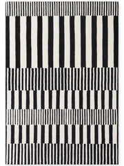 ELLE DECORATION STRYVE ULDTÆPPE PULSE, SORT-HVID