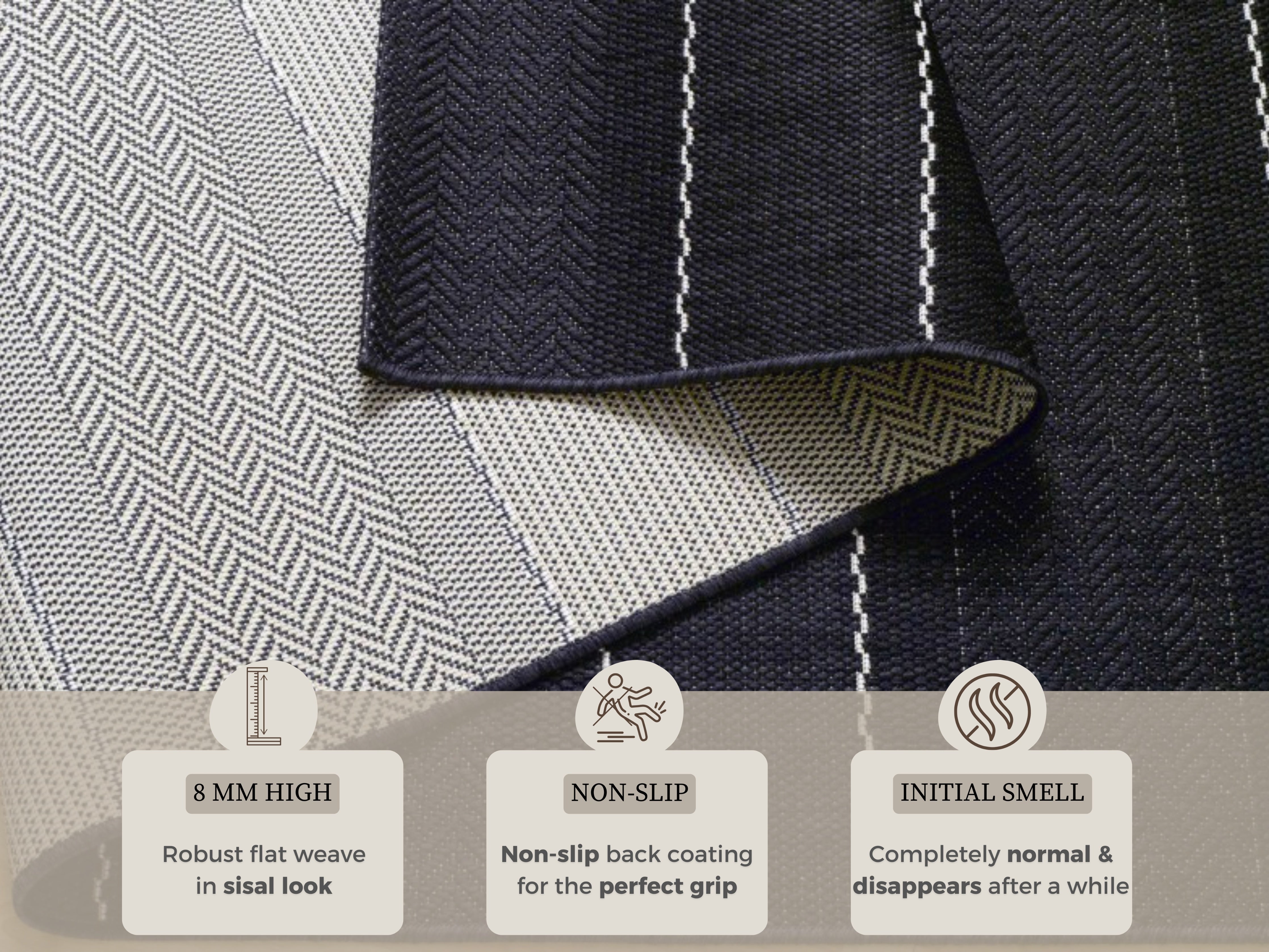 SUNSHINE TÆPPE, SORT 102030