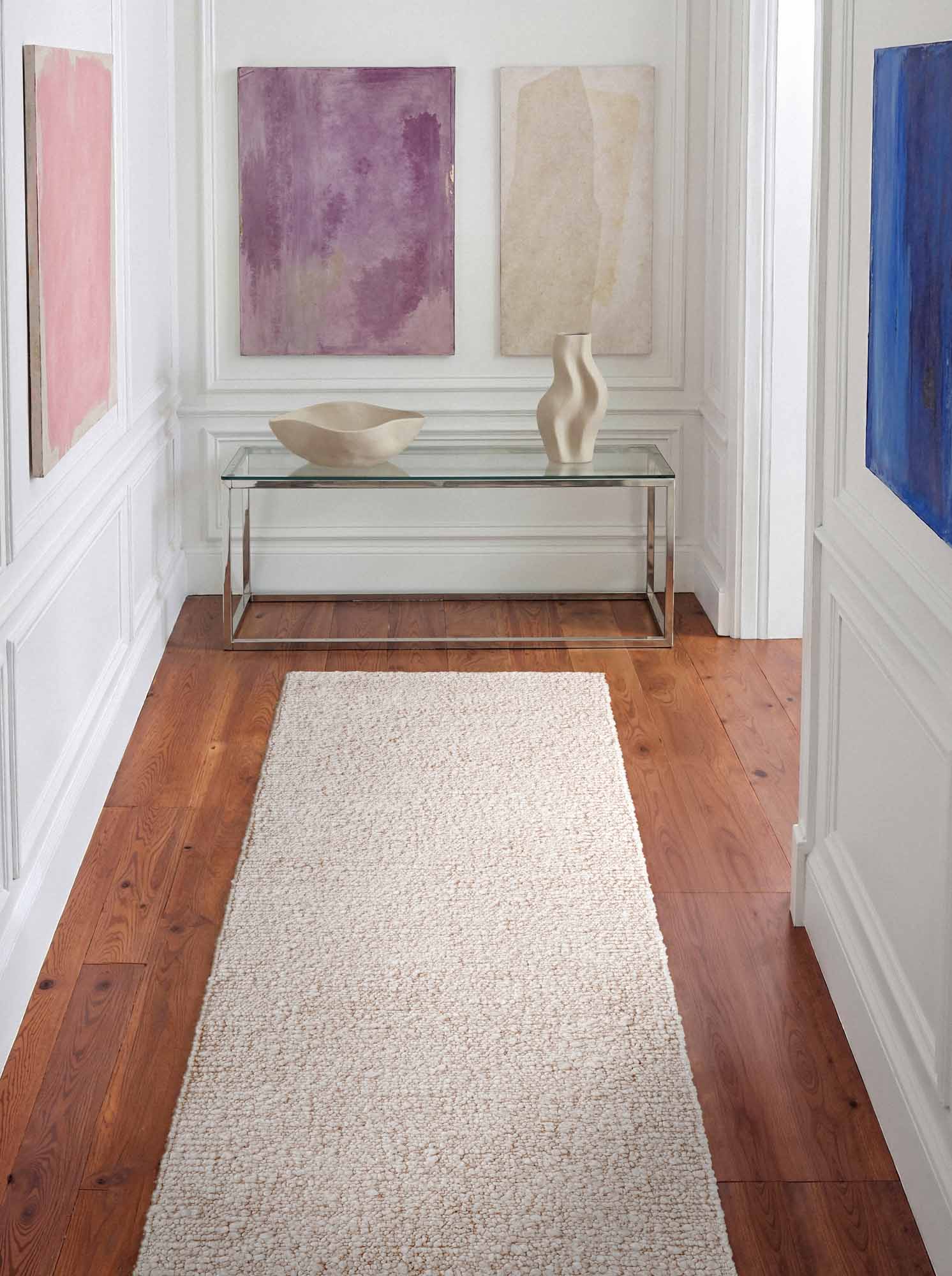 TED BAKER NOTTING HILL SOFT BOUCLE KORTLUVET TÆPPE, PORTOBELLO CREME