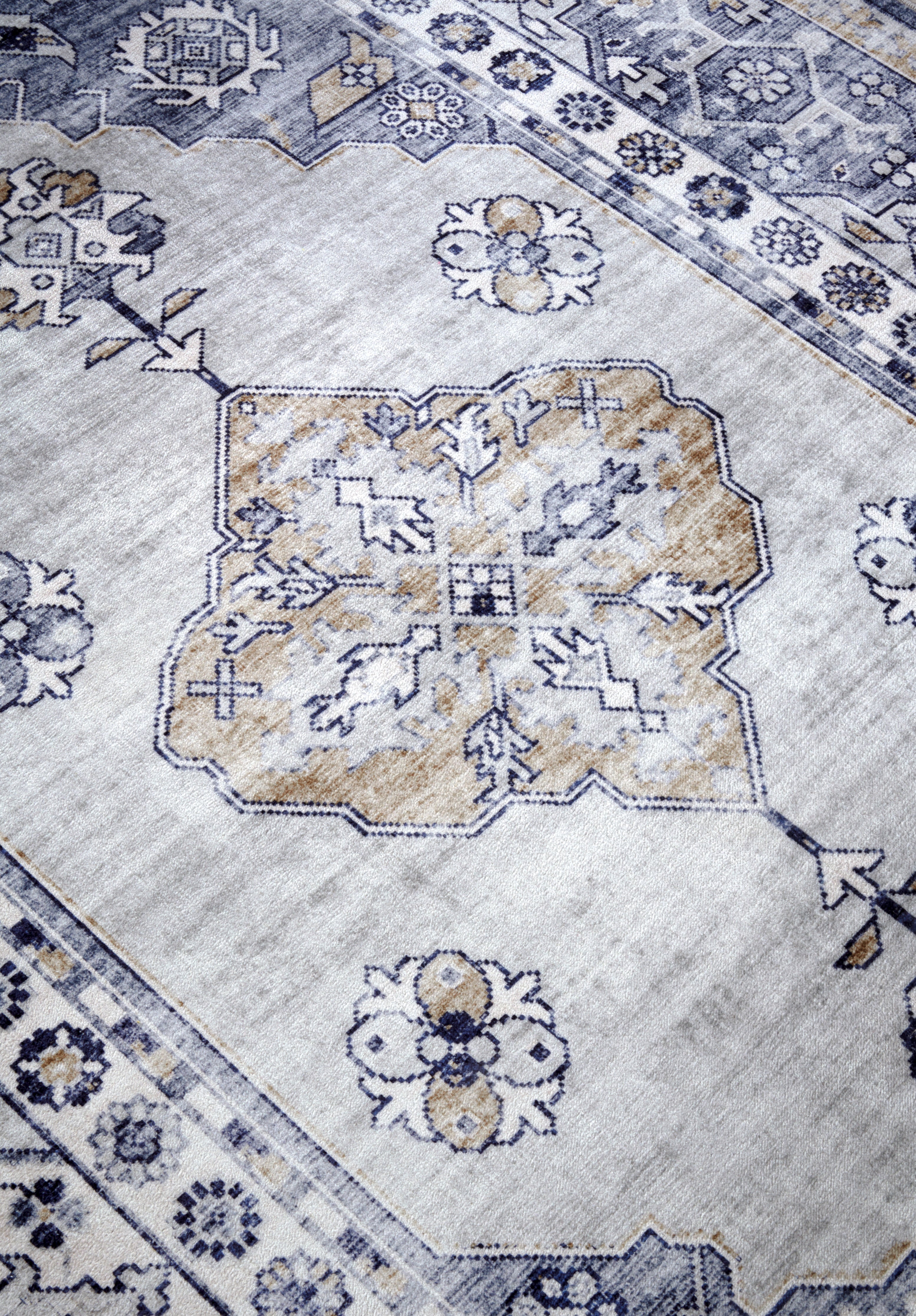 HANSE HOME ASYA TÆPPE BLÅ GULD- 106047