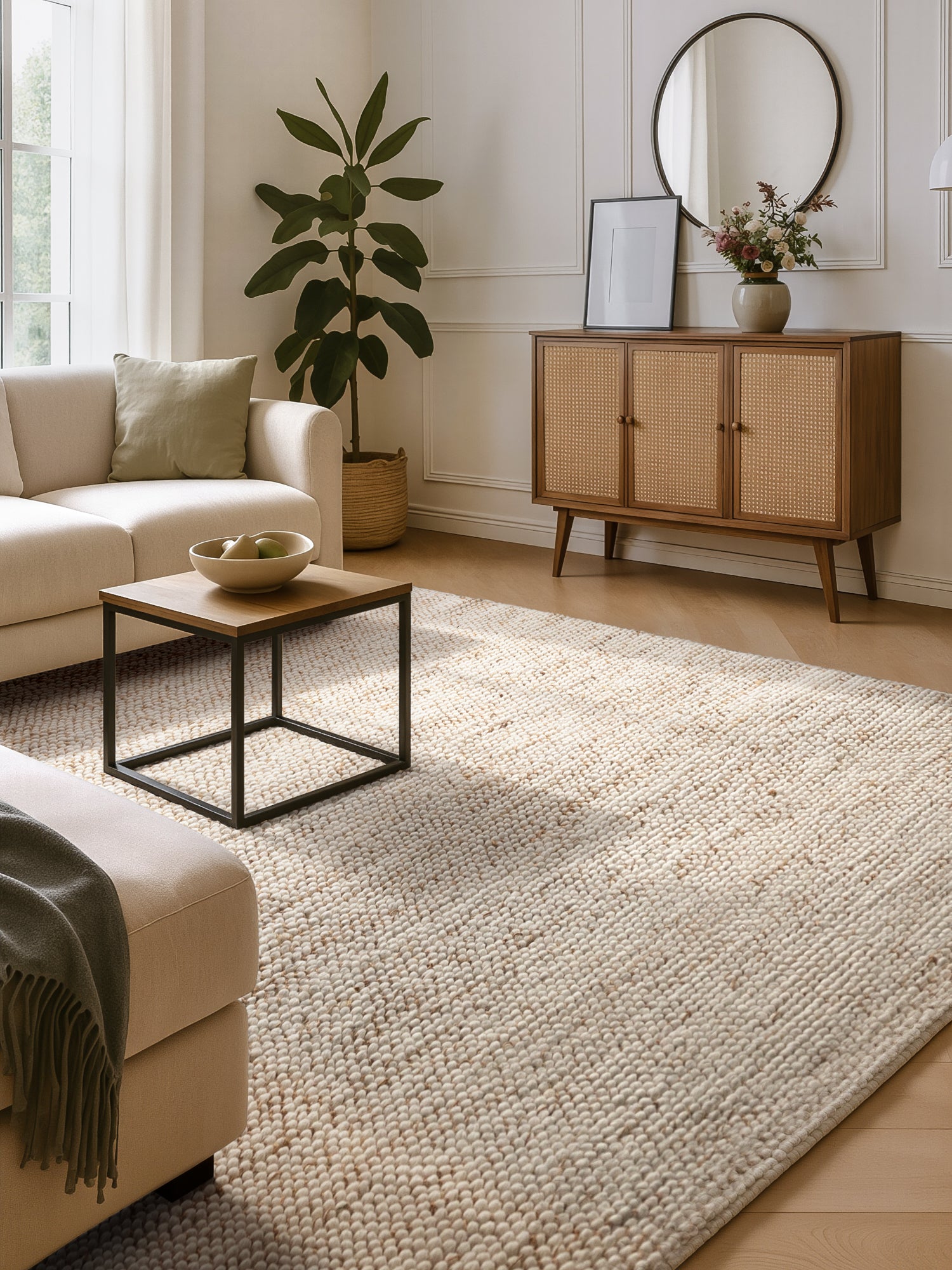 VILLEROY & BOCH 1770 ULD- & JUTETÆPPE PEAS NATURLIG CREME BEIGE