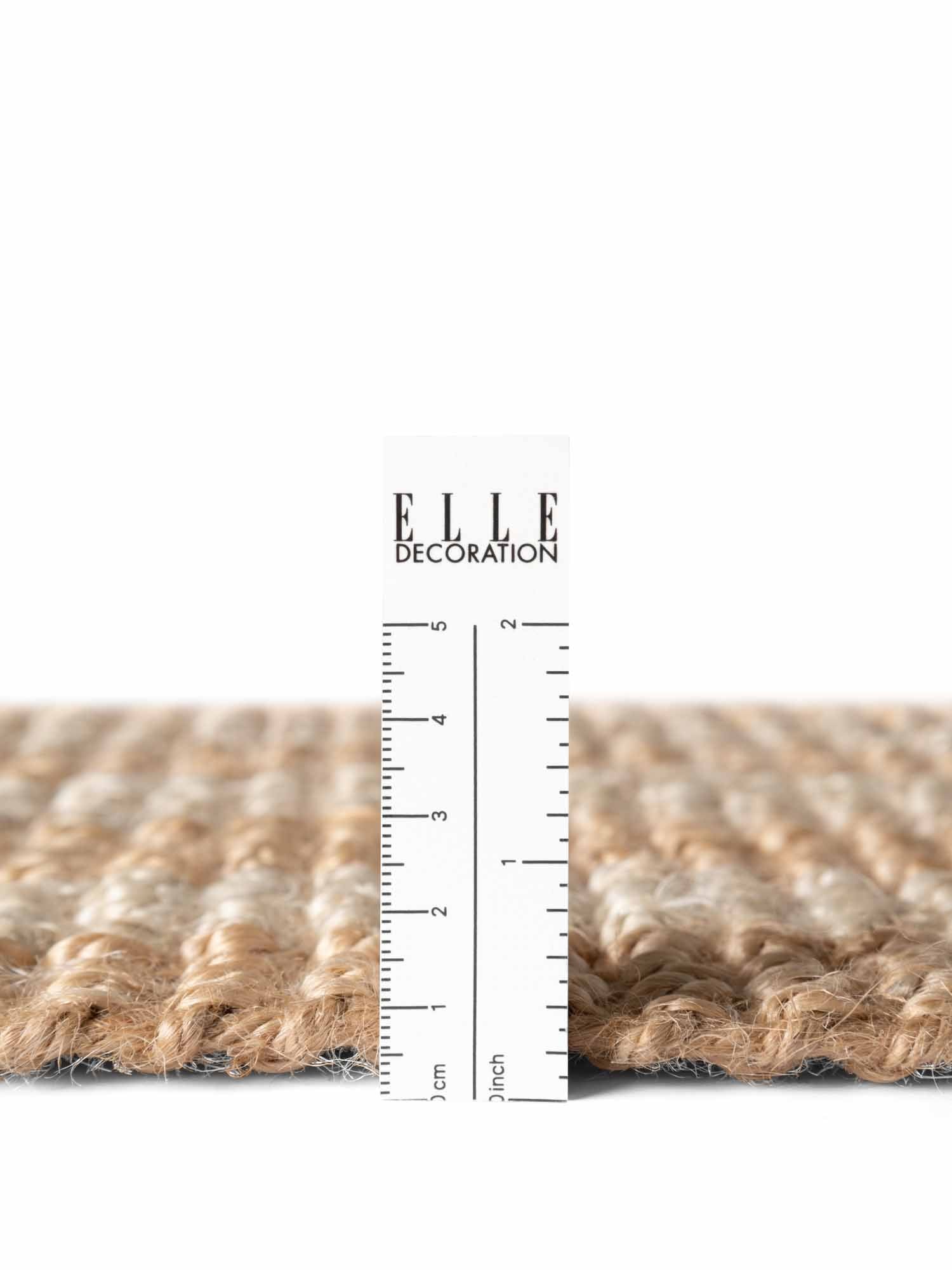 ELLE DECORATION HARVEST JUTE TÆPPE AMBER, NATUR-ELFENBEN-GULD