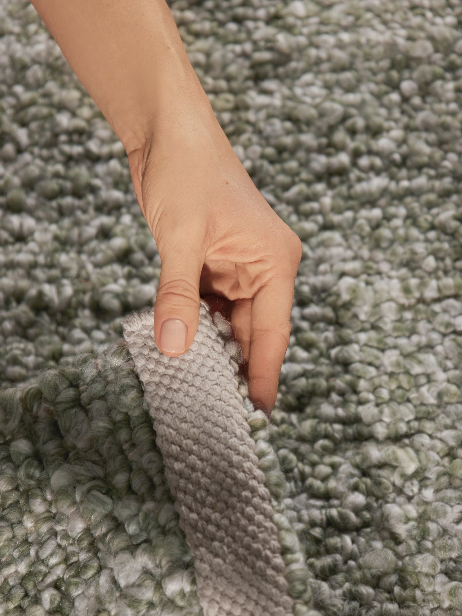 TED BAKER NOTTING HILL SOFT BOUCLE KORTLUVET TÆPPE, PORTOBELLO GRØN