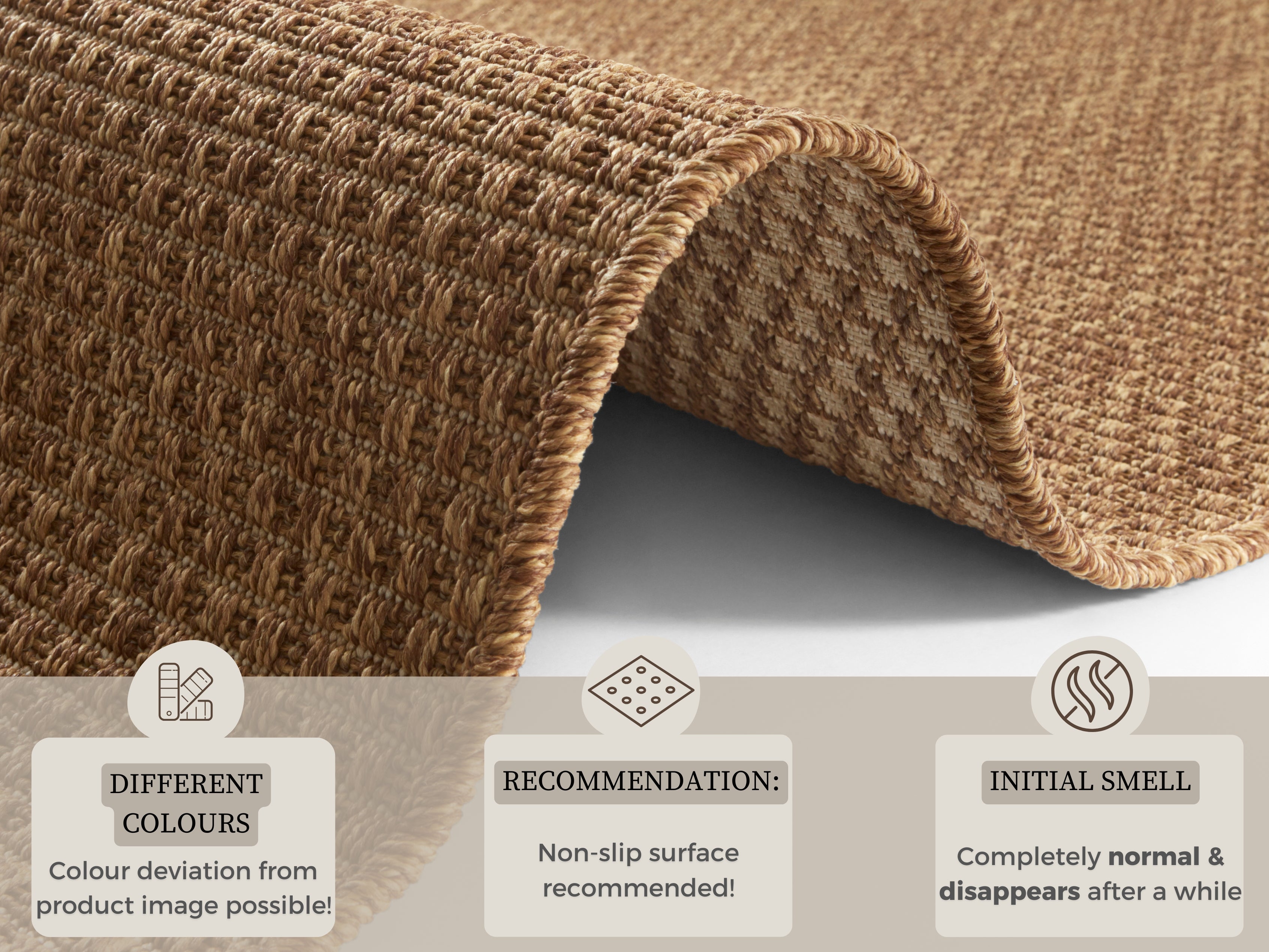 HANSE HOME TÆPPELØBER NATURE, BRUN 104272