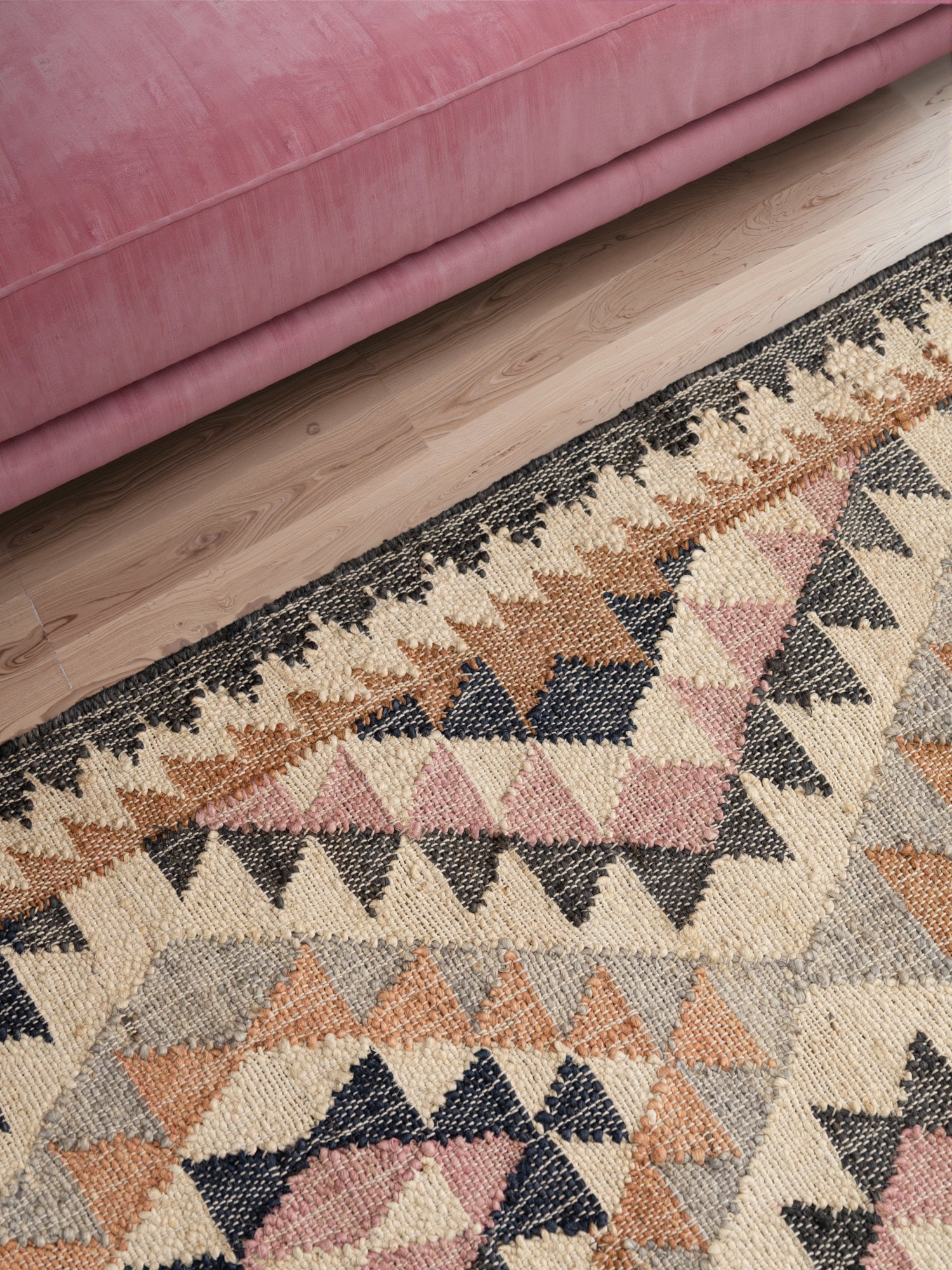 ROYA AFGHANSK HÅNDVÆVET KELIM TÆPPE, 106260 CREME-MULTI