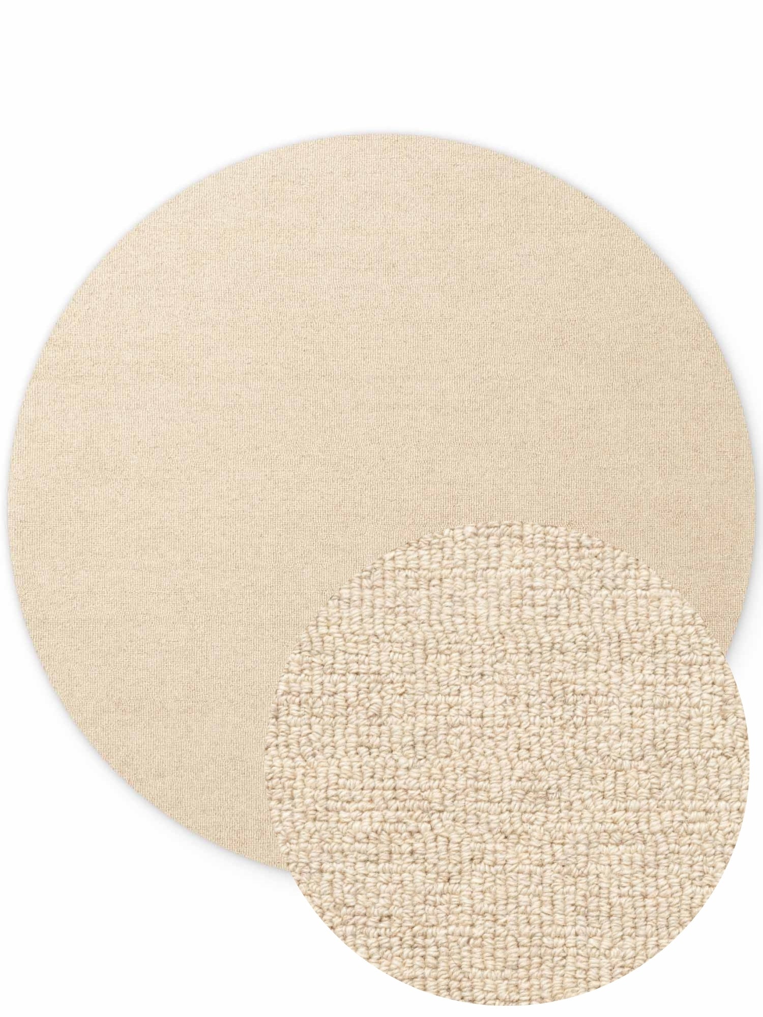 ELLE DECORATION PURISTIC FINE BOUCLE ULDTÆPPE, KNOTS NATURLIG LYS BEIGE