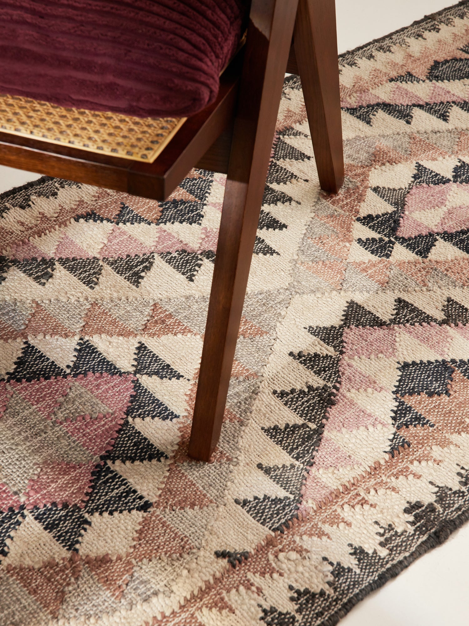 ROYA AFGHANSK HÅNDVÆVET KELIM TÆPPE, 106260 CREME-MULTI