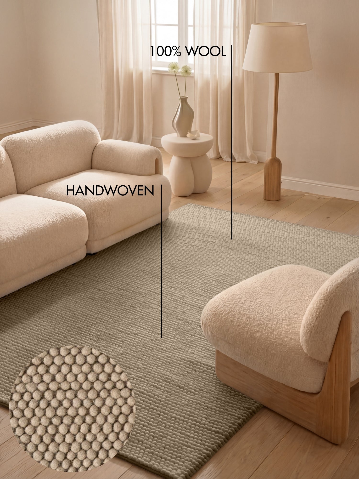 TED BAKER RICHMOND ULDTÆPPE DIANA, BEIGE