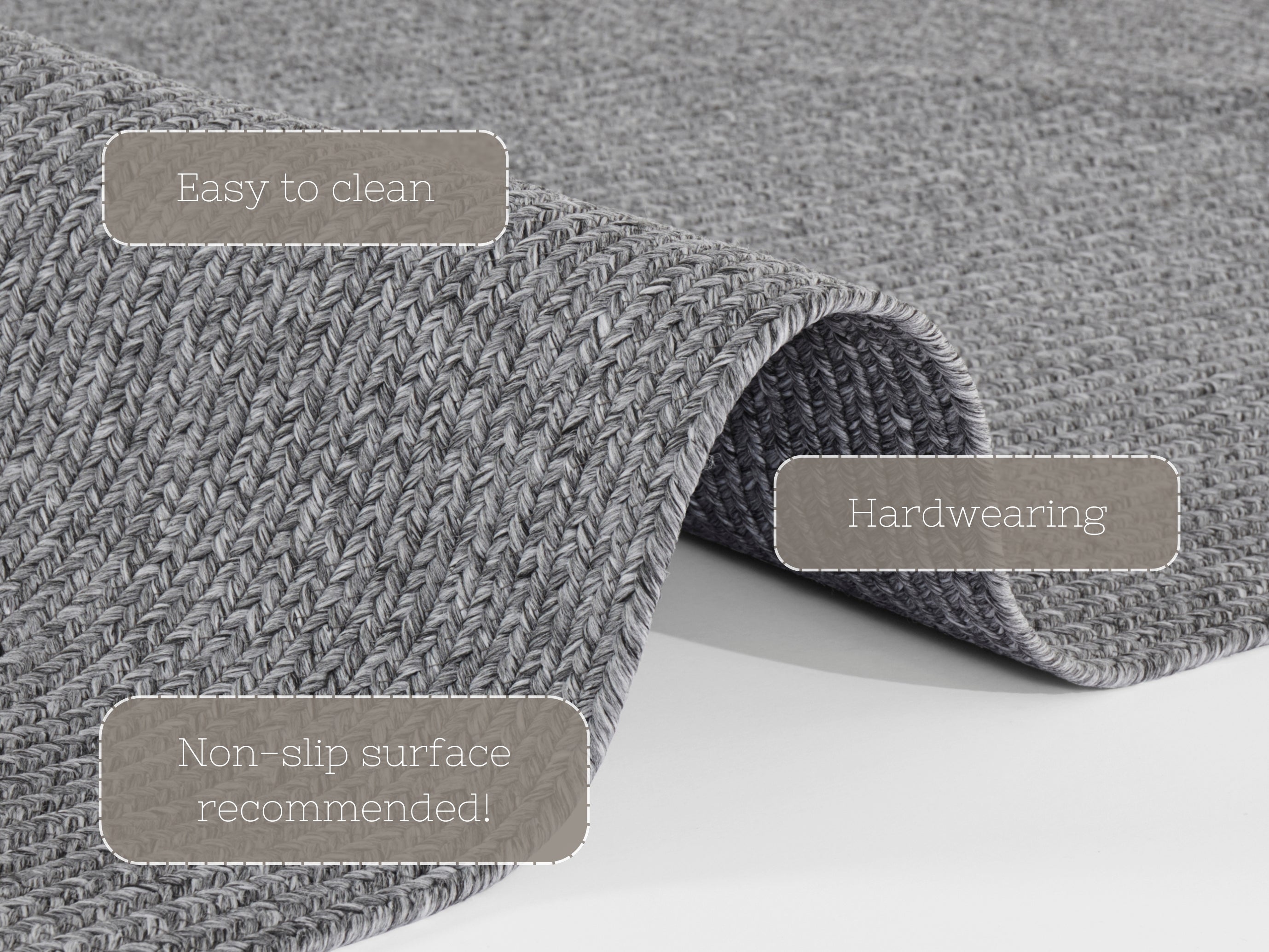 HANSE HOME BRAIDED TÆPPE, LYSEGRÅ 105551