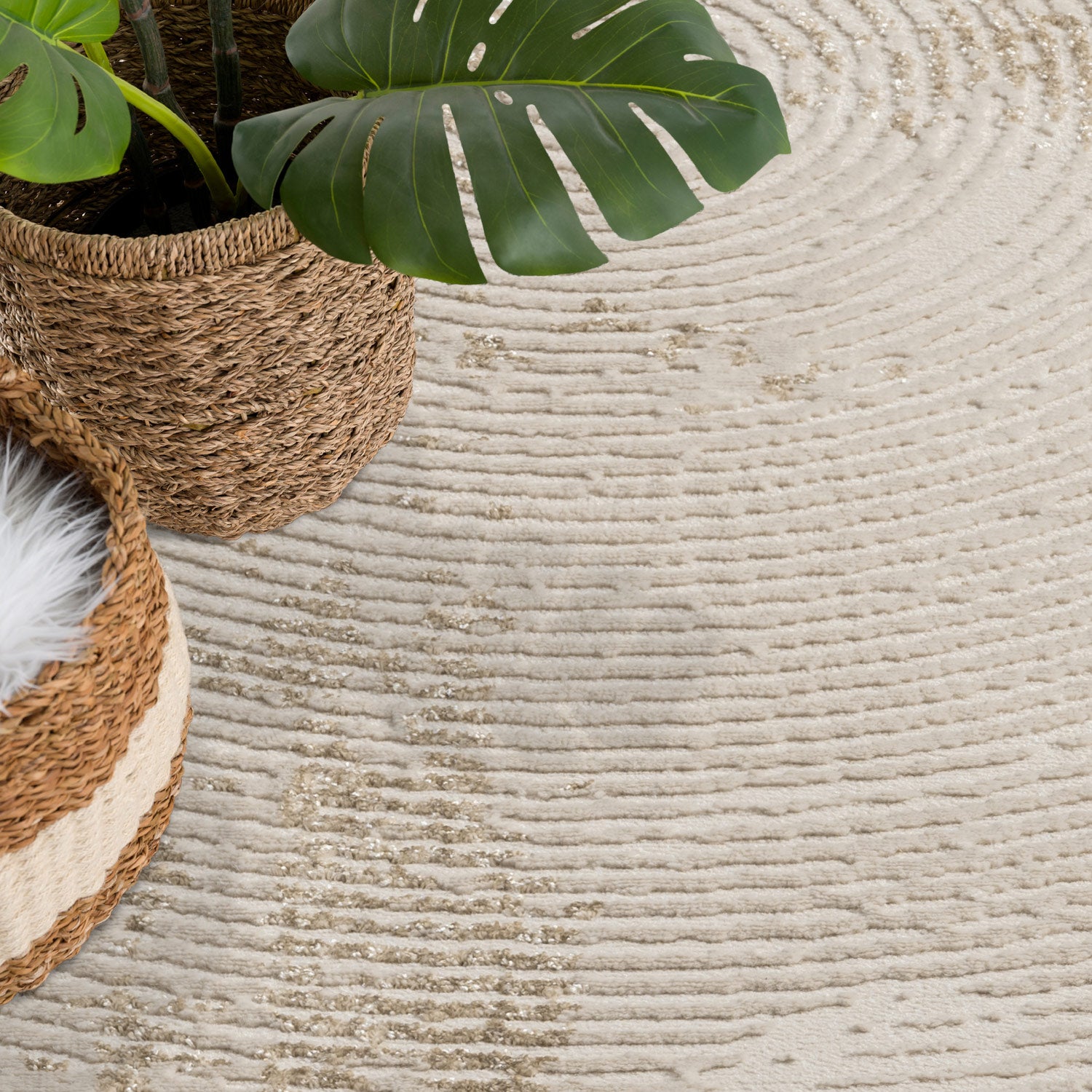 ANTIK MODERNE TÆPPE, BEIGE 481