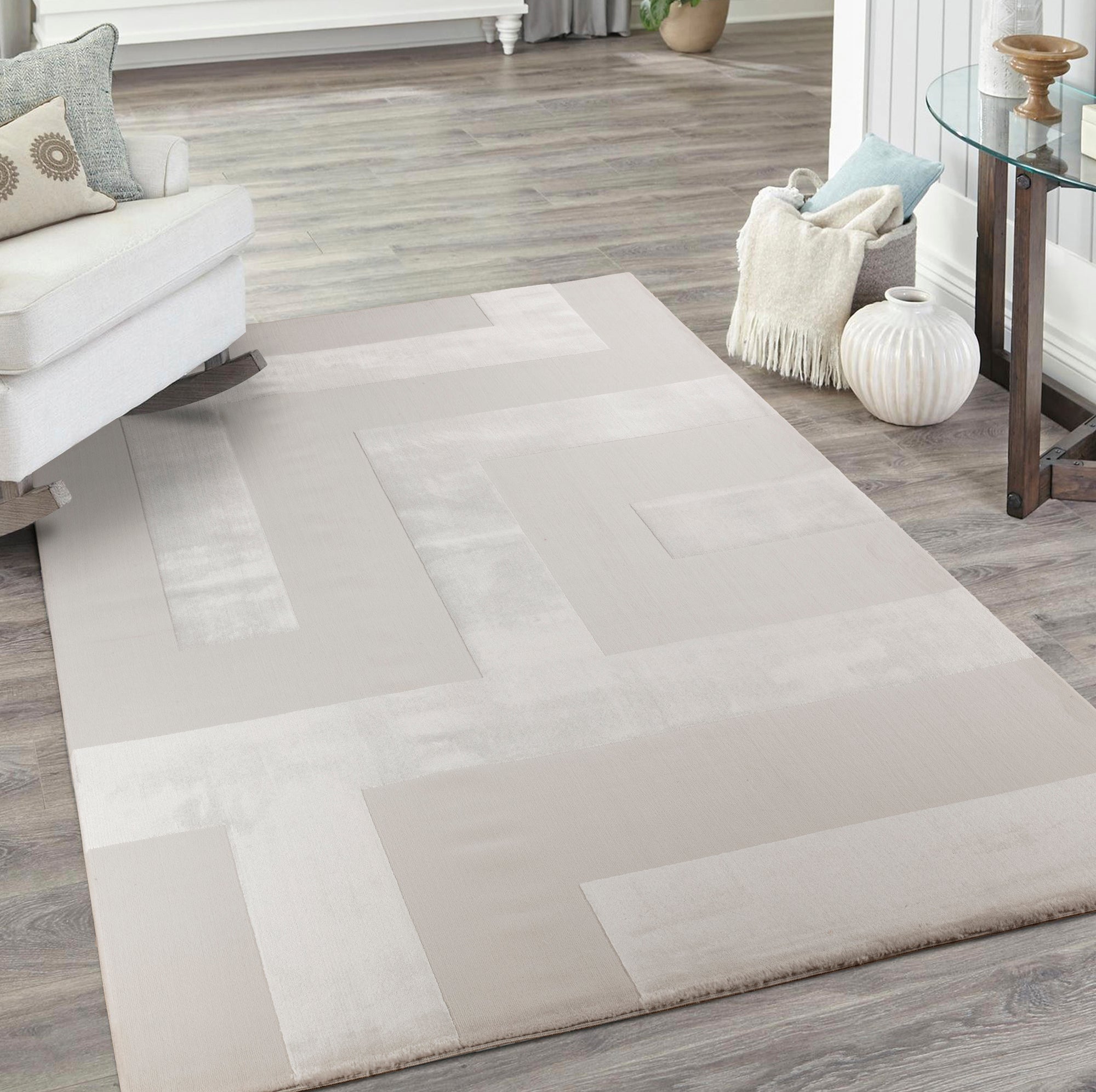 BAHAR MODERNE TÆPPE, BAH100 BEIGE