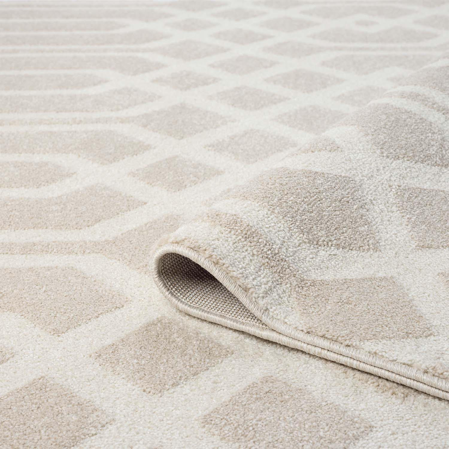 CLAIRE MODERNE KORTLUVET TÆPPE, BEIGE 138