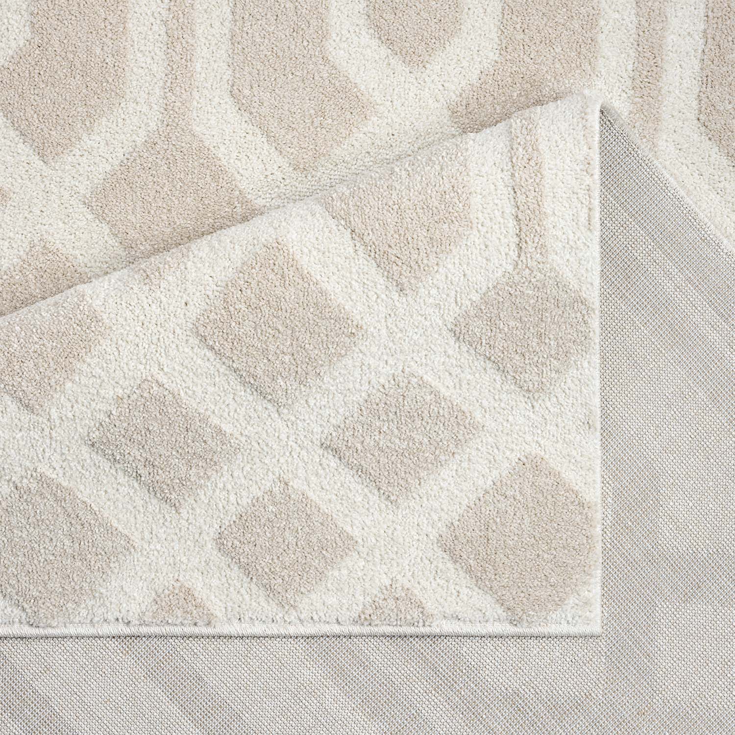 CLAIRE MODERNE KORTLUVET TÆPPE, BEIGE 138