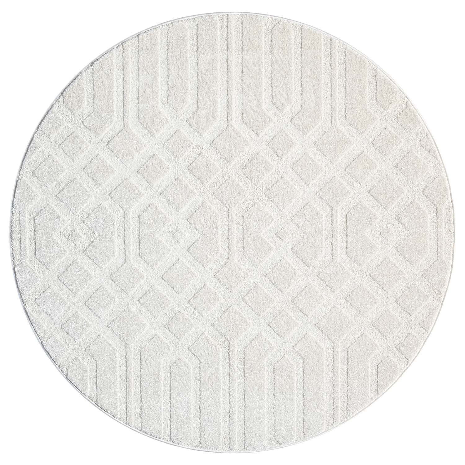 CLAIRE MODERNE KORTLUVET TÆPPE, CREME 138