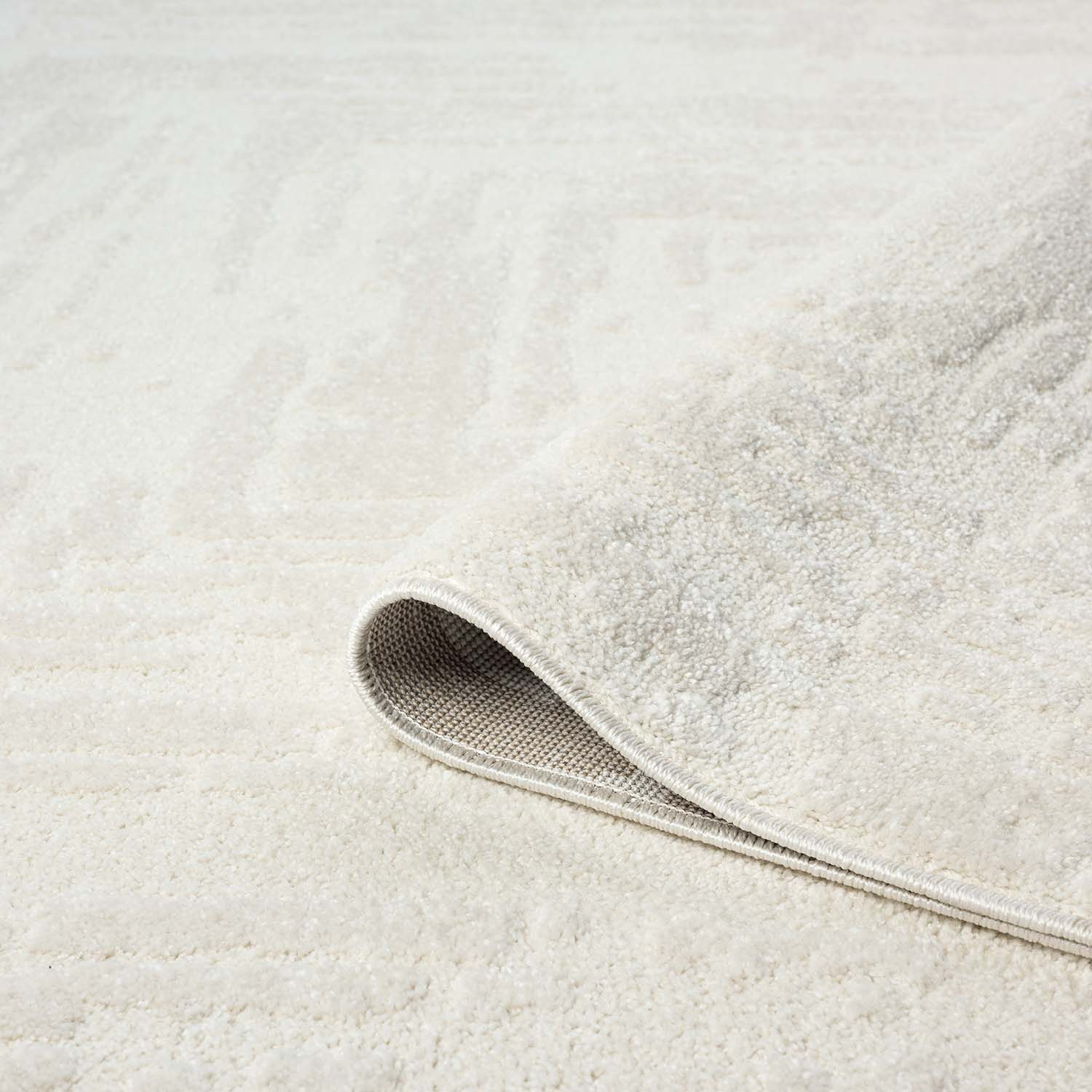 CLAIRE MODERNE KORTLUVET TÆPPE, CREME 171