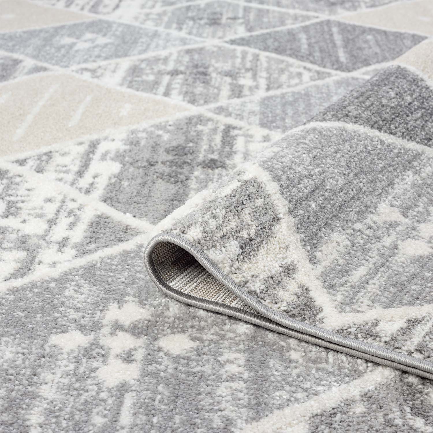 CLAIRE MODERNE KORTLUVET TÆPPE, GRÅ 179